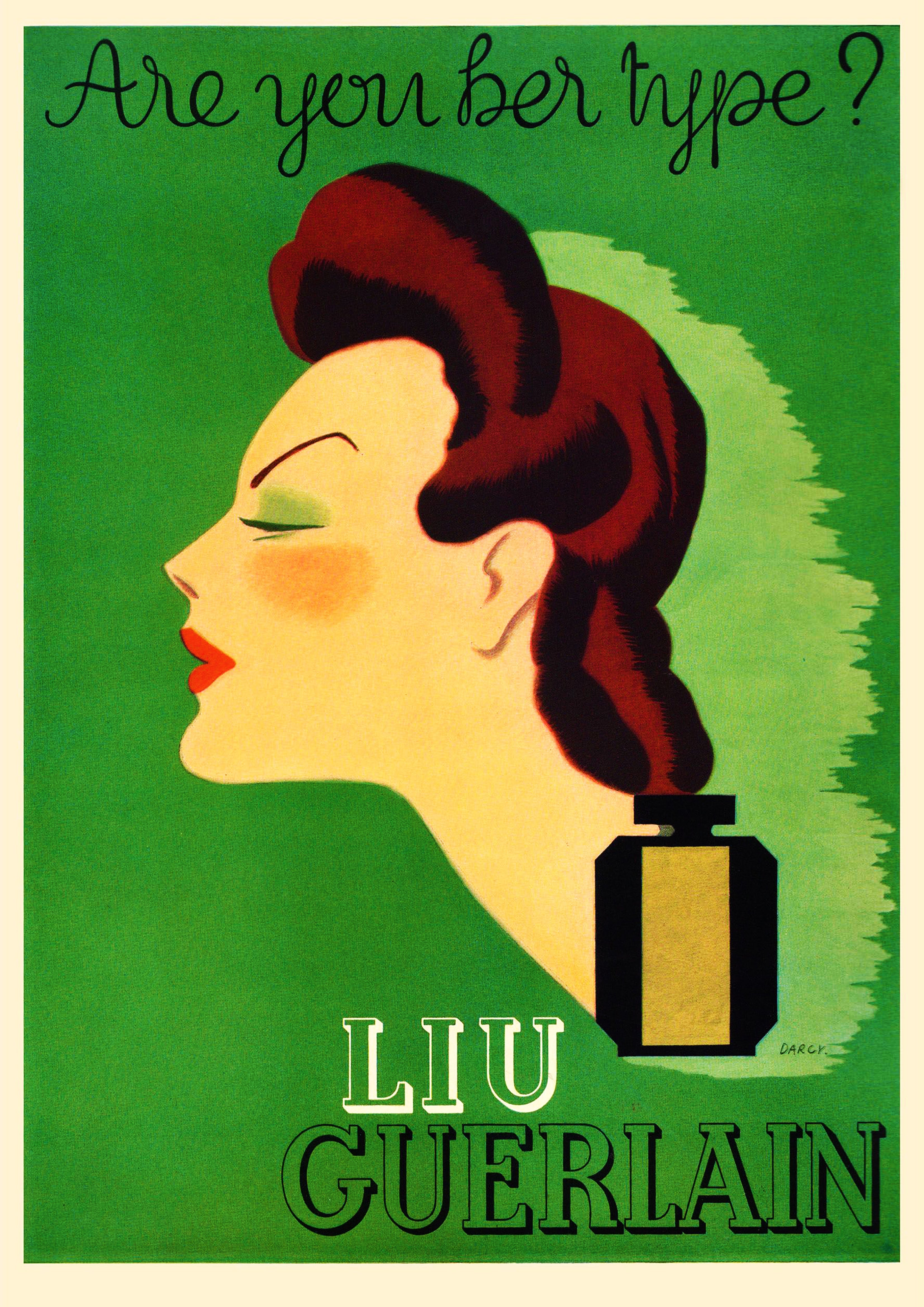 Reproduction Vintage "Liu Guerlain" French Poster