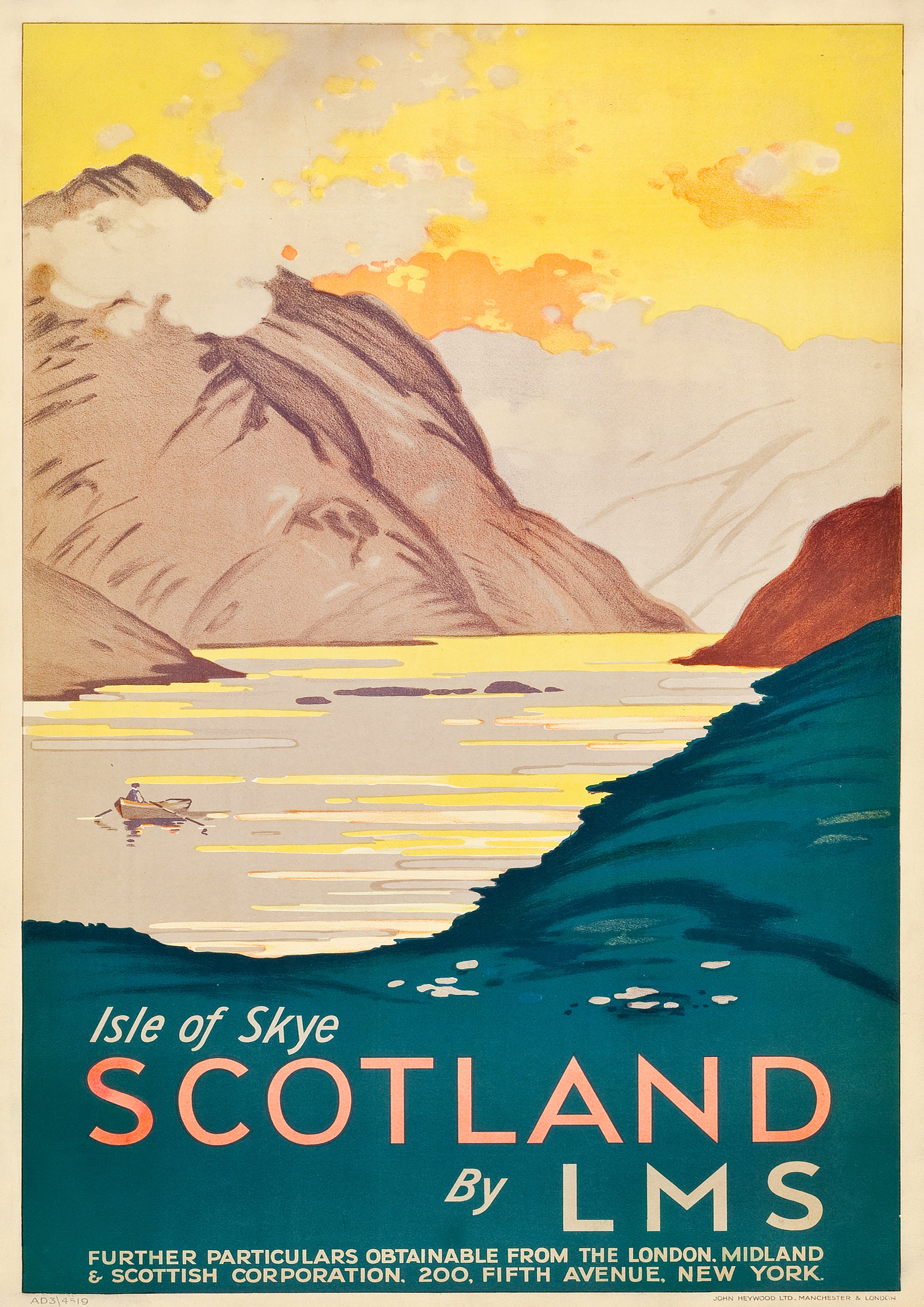 Reproduction Vintage Travel Poster "Isle Of Skye", Home Wall Art, Size: A2