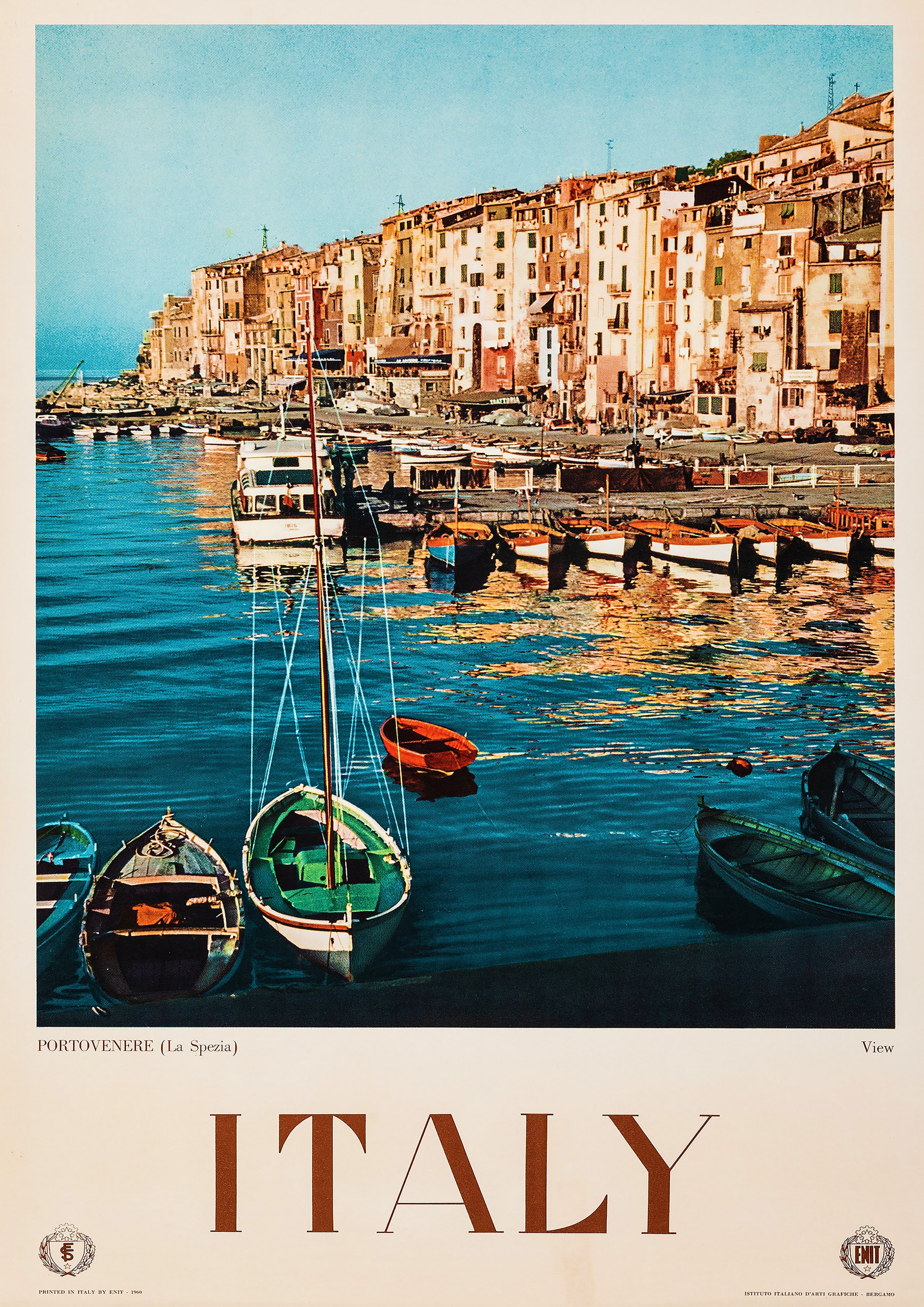 Reproduction Vintage Travel Poster "Italy", Home Wall Art, Size: A2 (420mm x 594mm)