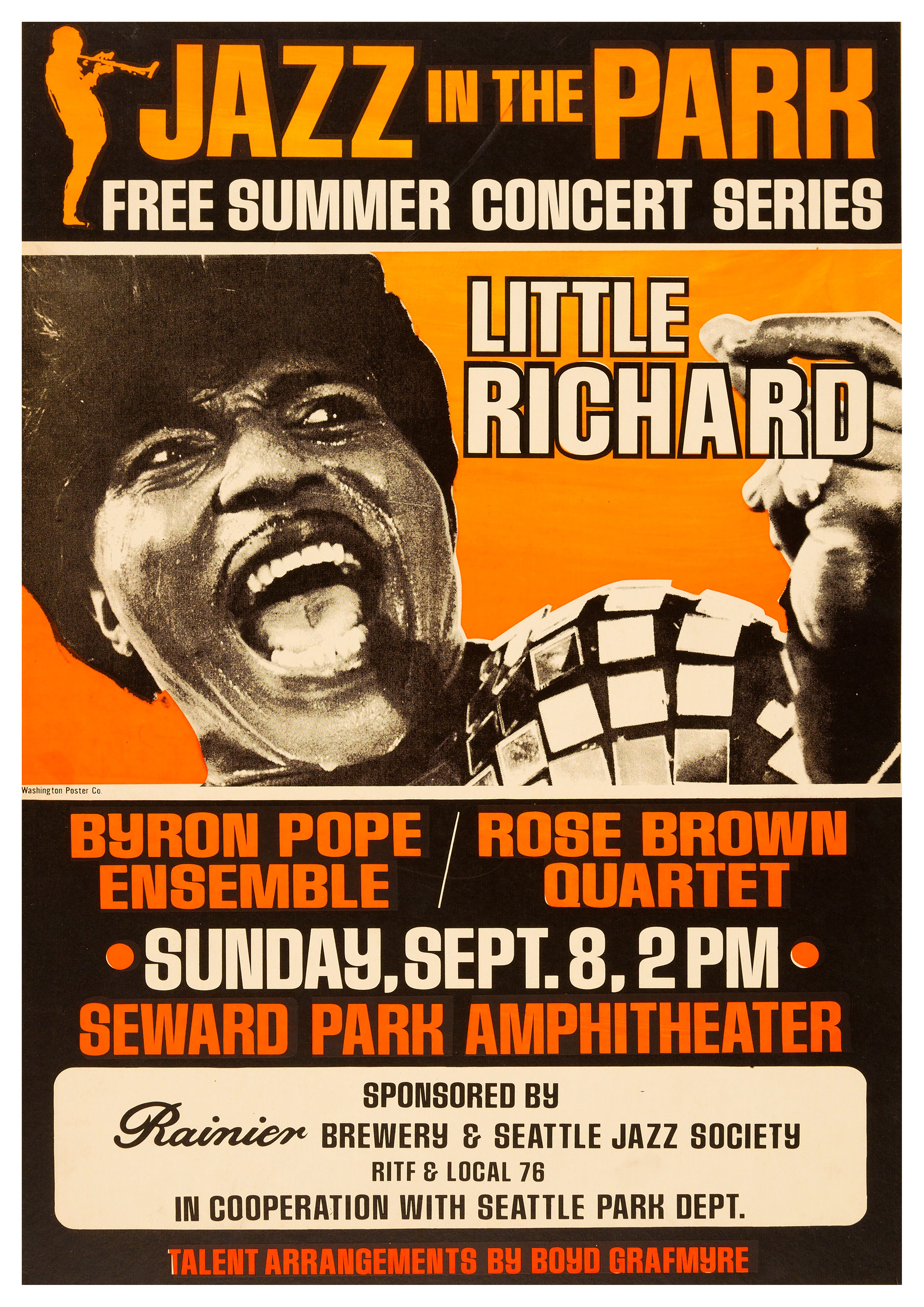 Reproduction Vintage "Little Richard - Jazz In The Park" Jazz Poster