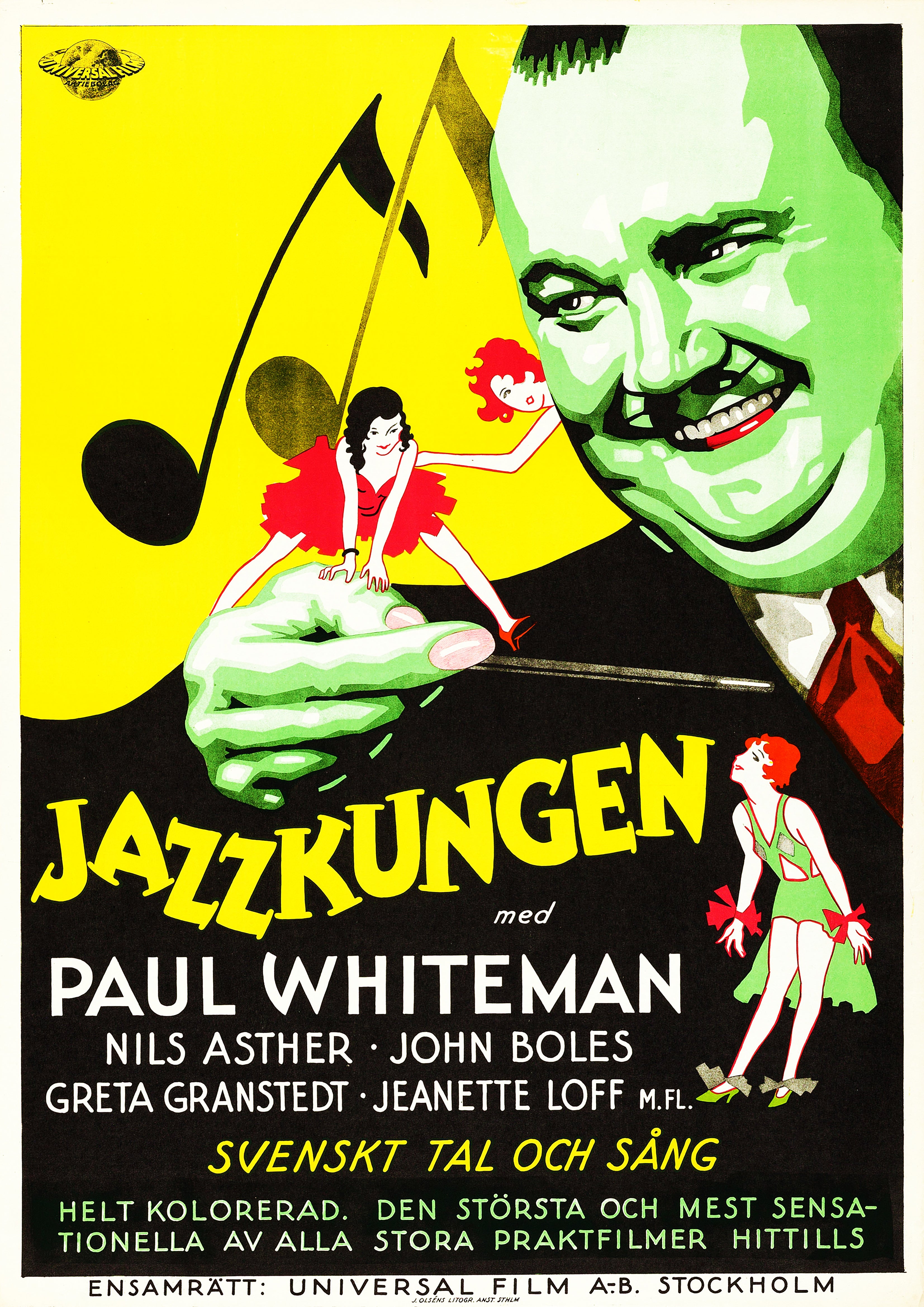 Reproduction Vintage "Jazzkungen - Swedish" Jazz Poster