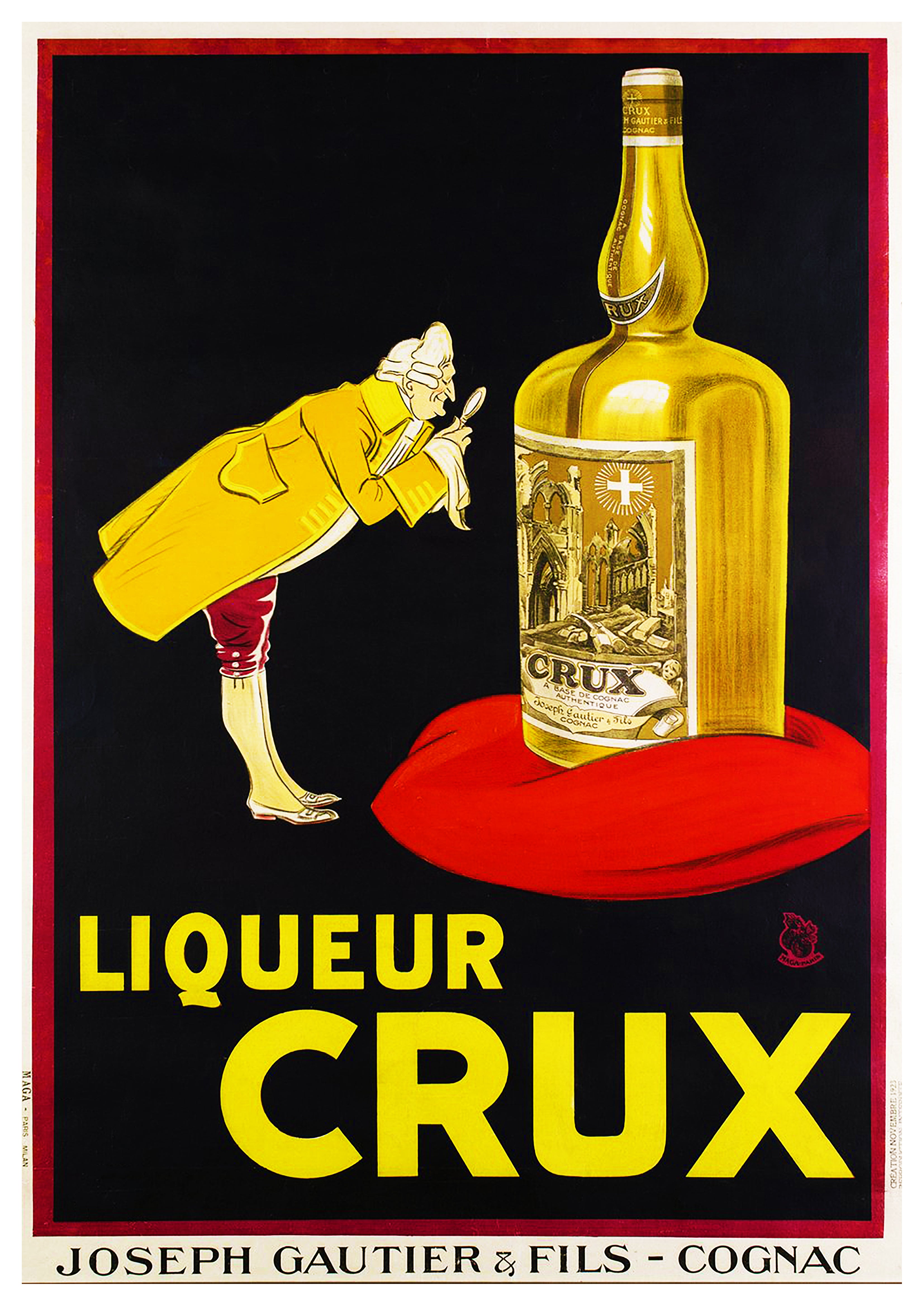 Reproduction Vintage "Liqueur Crux" French Poster