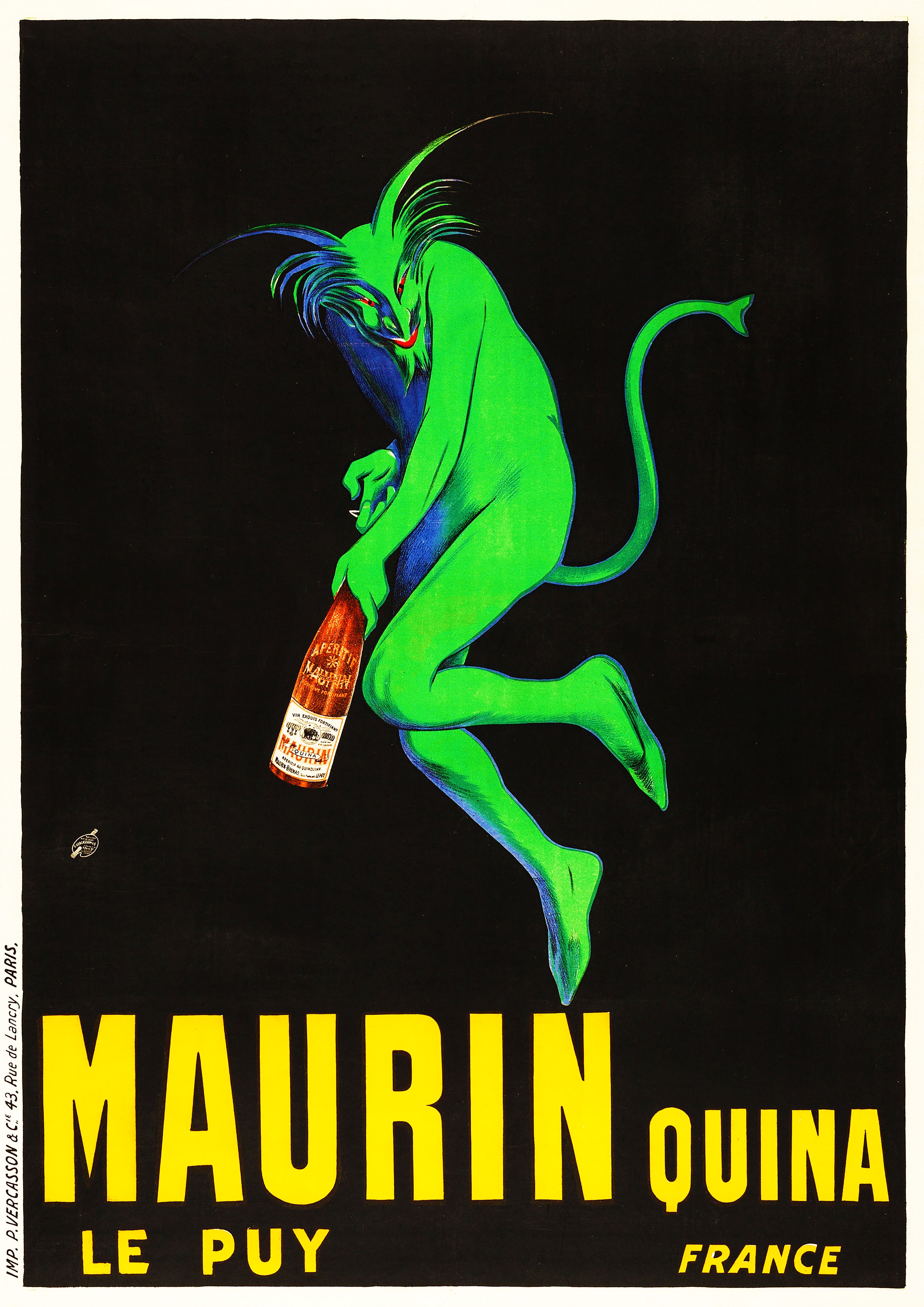 Reproduction Vintage "Maurin Le Puy" Alcohol Poster