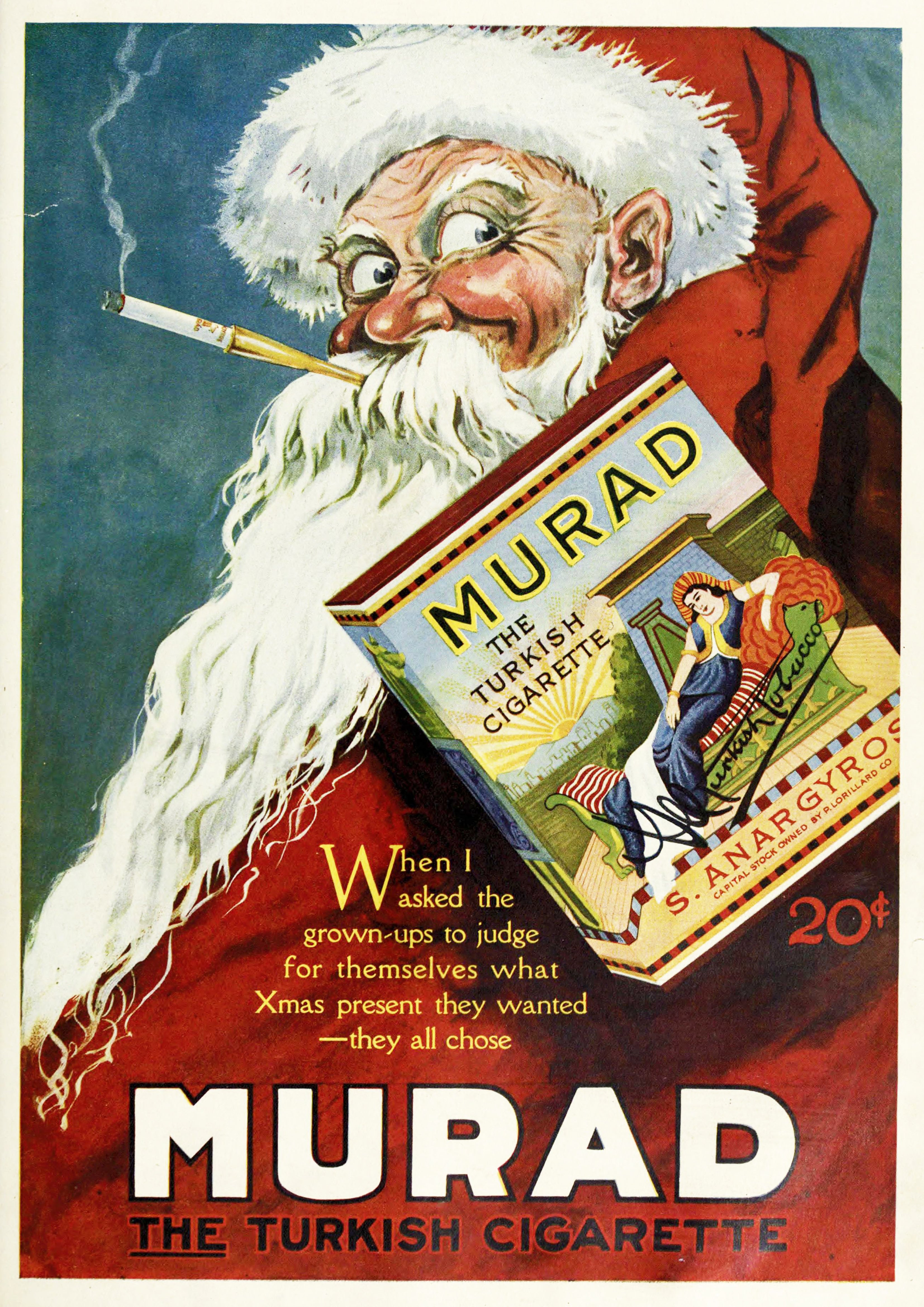 Reproduction Vintage "Murad" Cigarette Poster, Home Wall Art, Various Sizes Available