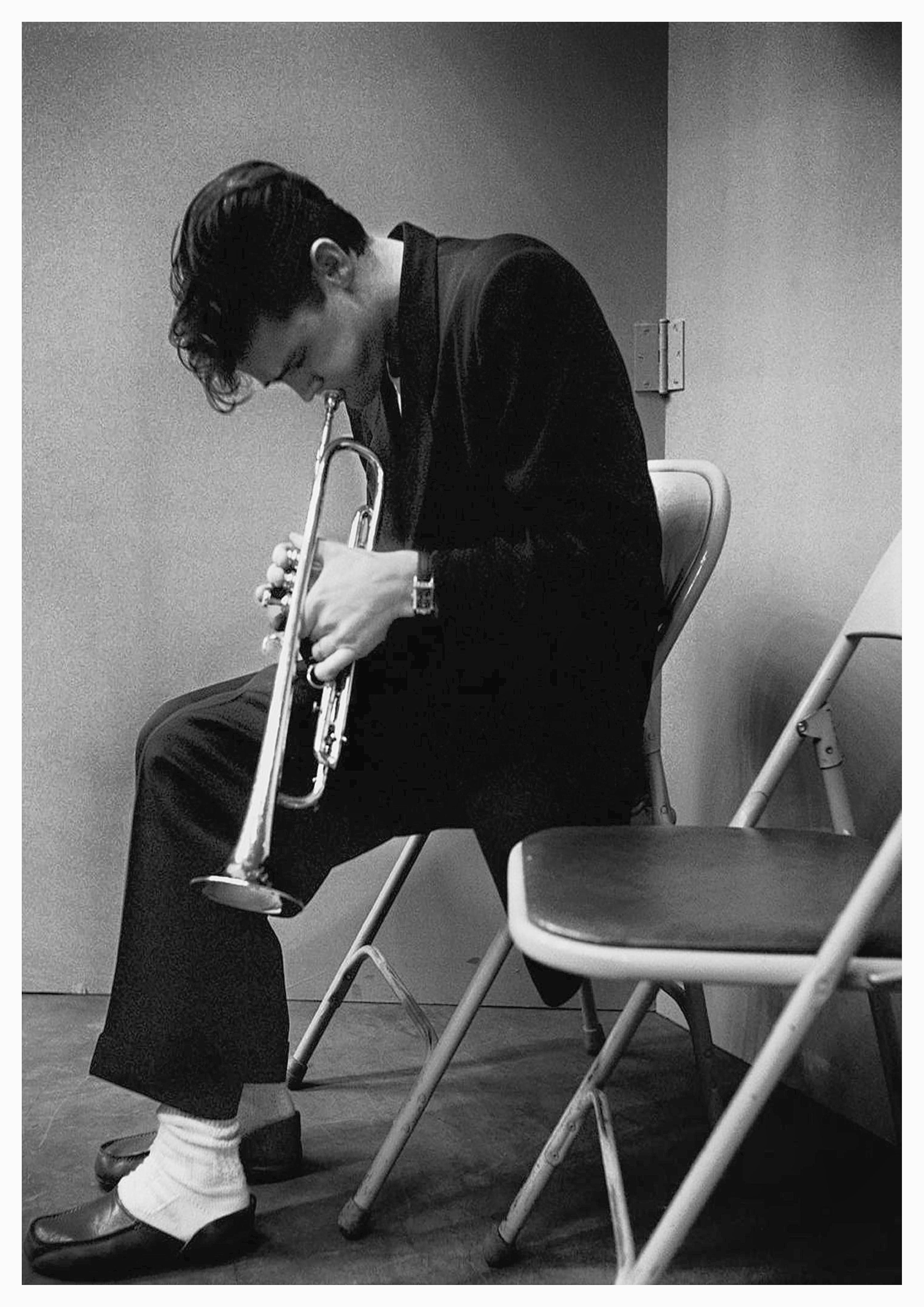 Reproduction Vintage "Chet Baker - Sitting" Jazz Poster