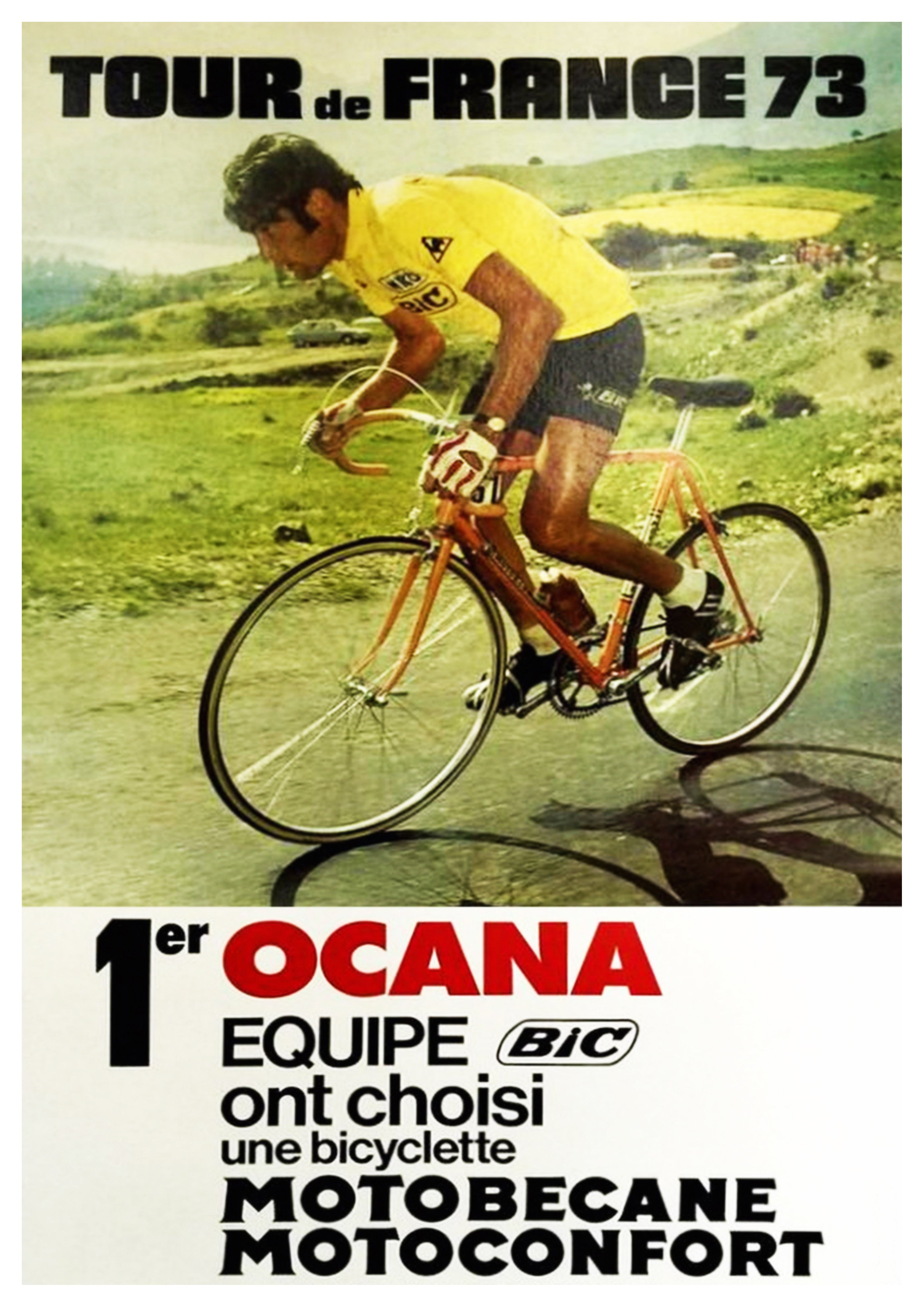 Reproduction Vintage "Tour De France 1973" Sports Poster. Size A3
