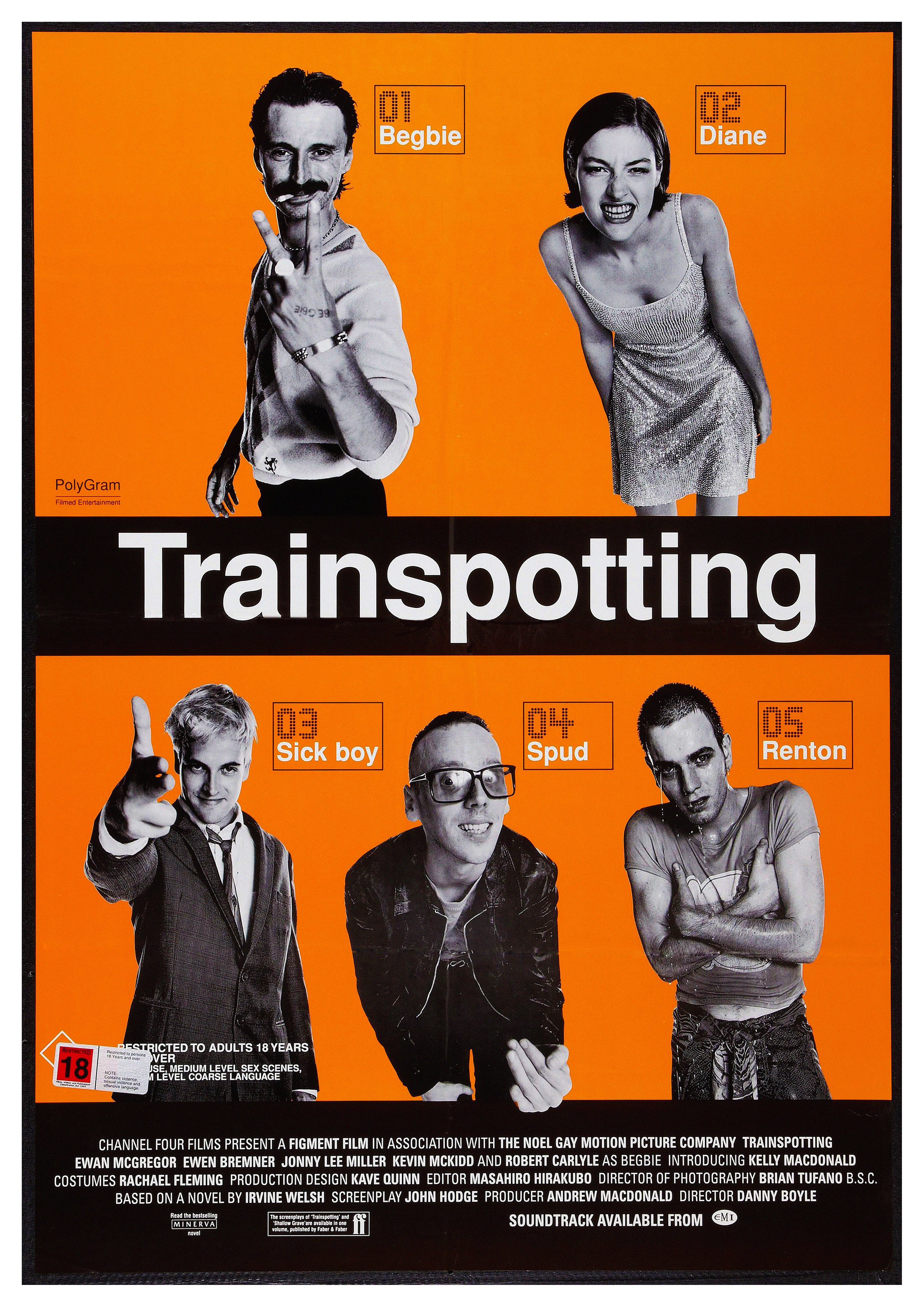 Reproduction Vintage "Trainspotting" Movie Poster