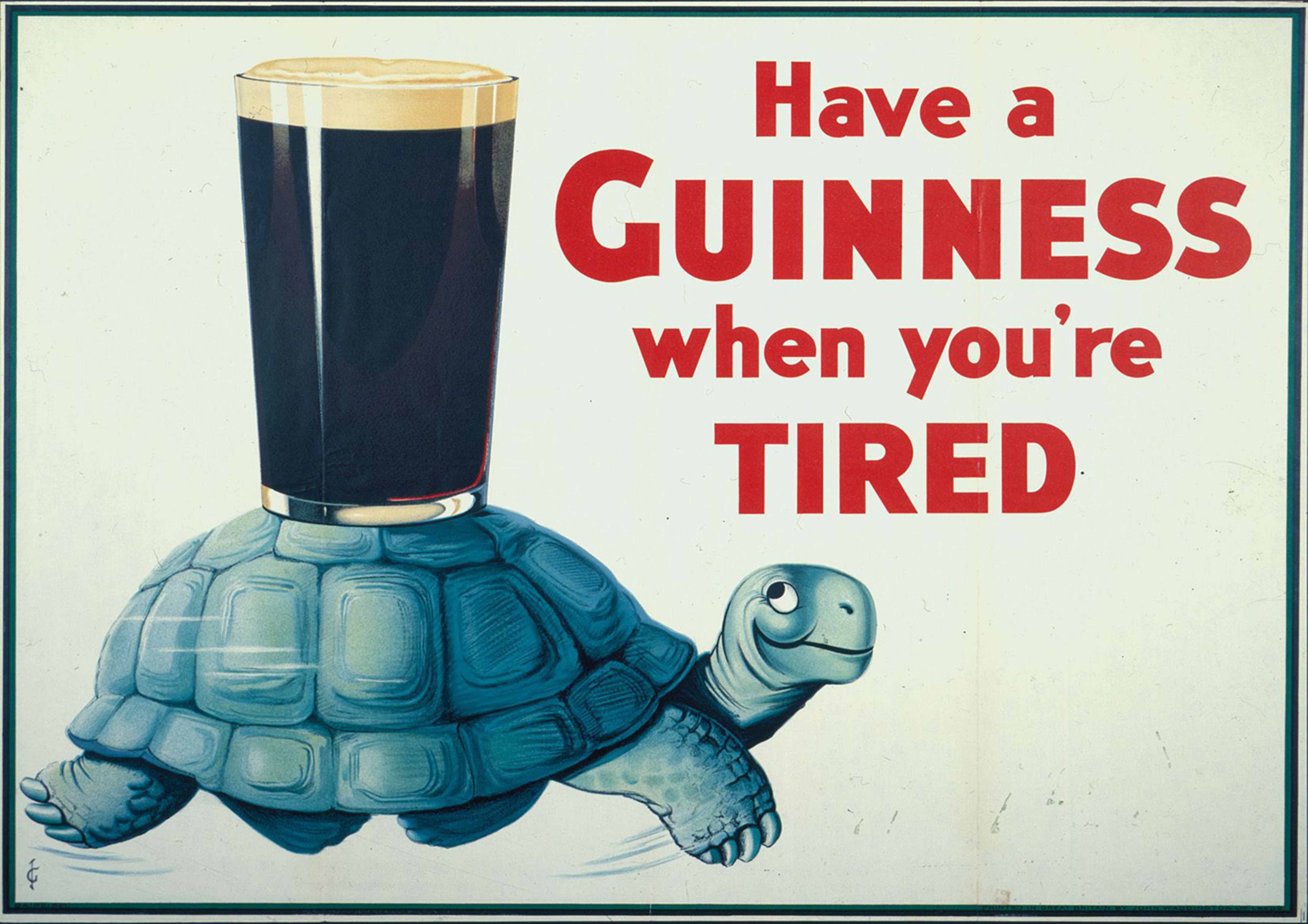 Reproduction Vintage "Guinness - When You're Tired" Advertising Poster
