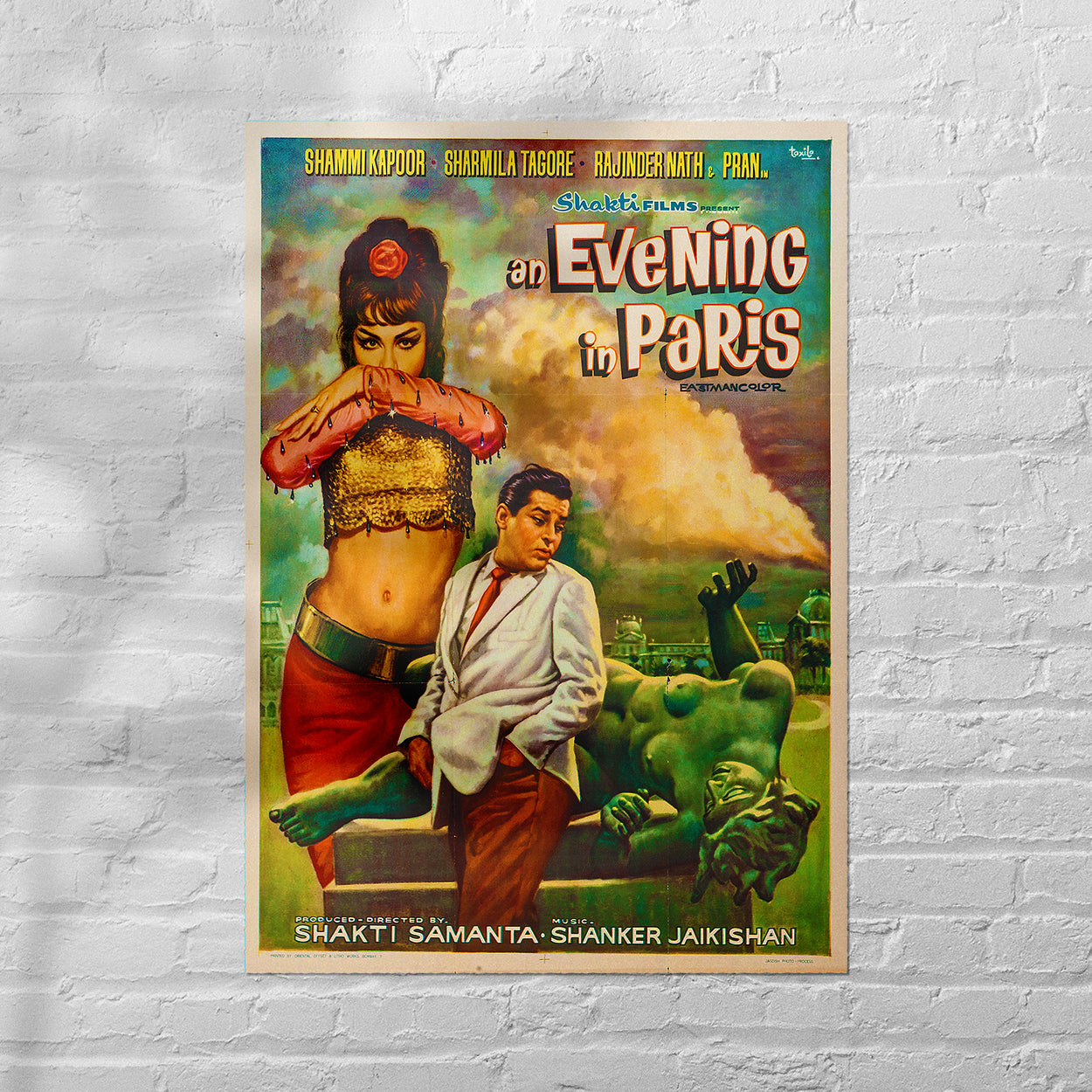 Reproduction **Bollywood** "An Evening In Paris" Classic Movie Poster