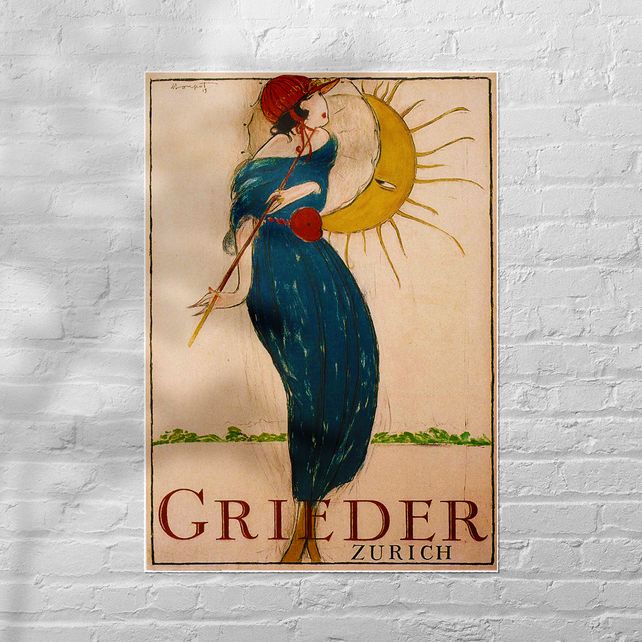 Reproduction "Grieder - Zurich" Poster, Home Wall Art, Various Sizes Available