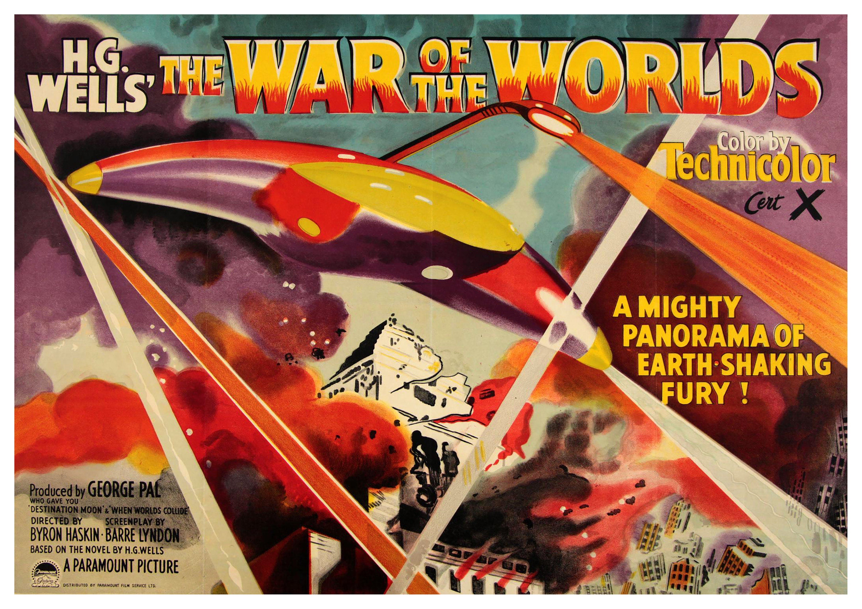 Reproduction Vintage Movie "War of the Worlds", Poster, Home Wall Art, Various Sizes Available