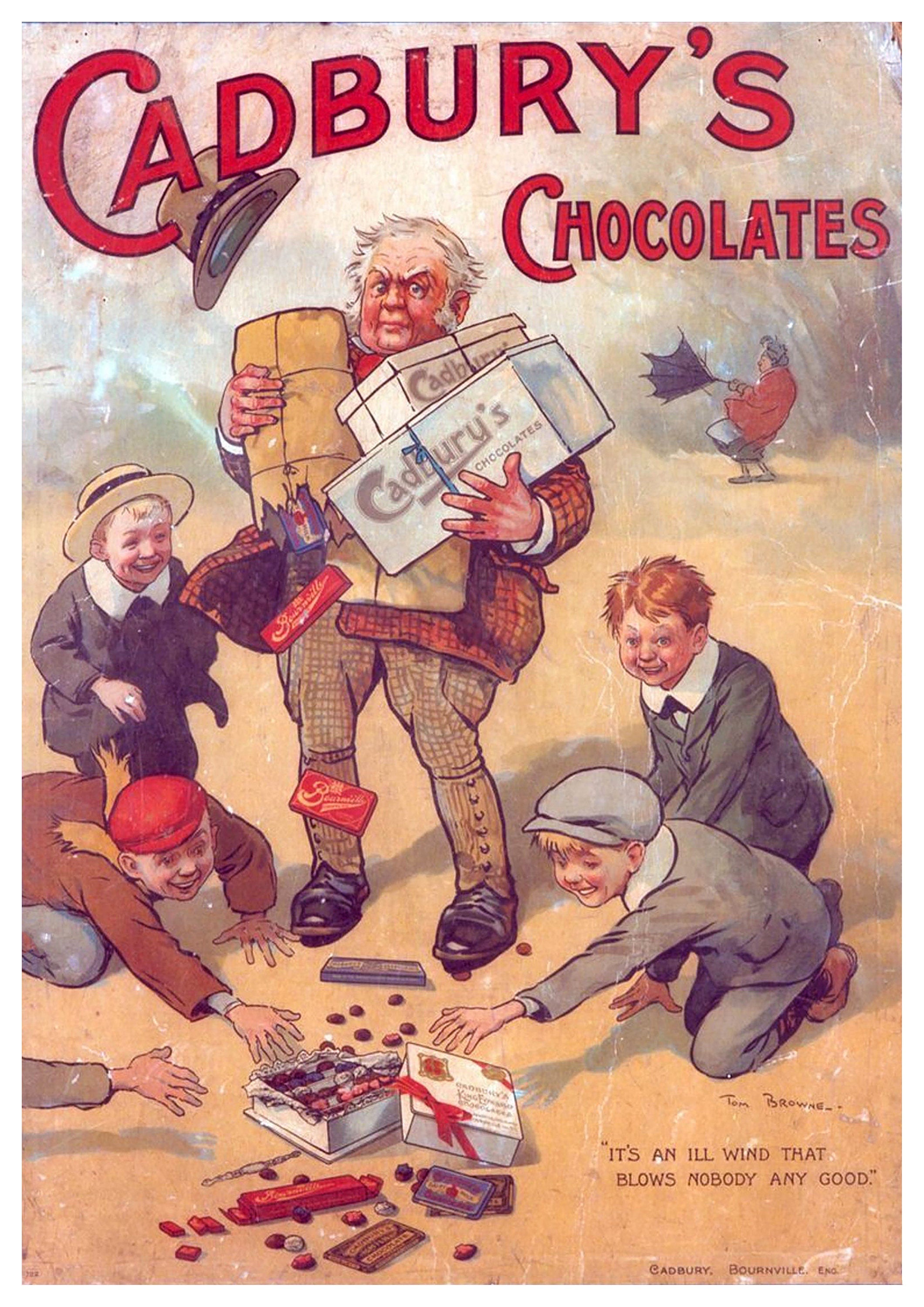 Reproduction Vintage Advertisement "Cadbury's", Poster, Home Wall Art, Various Sizes Available