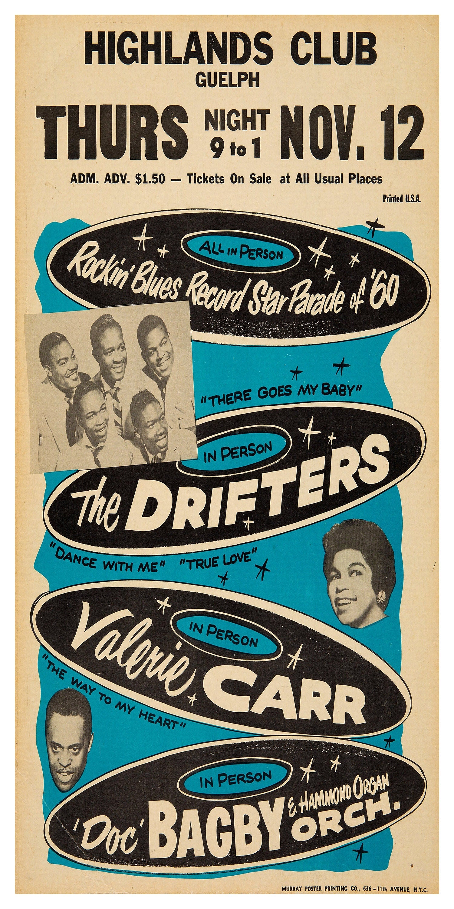 Reproduction Vintage The Drifters 