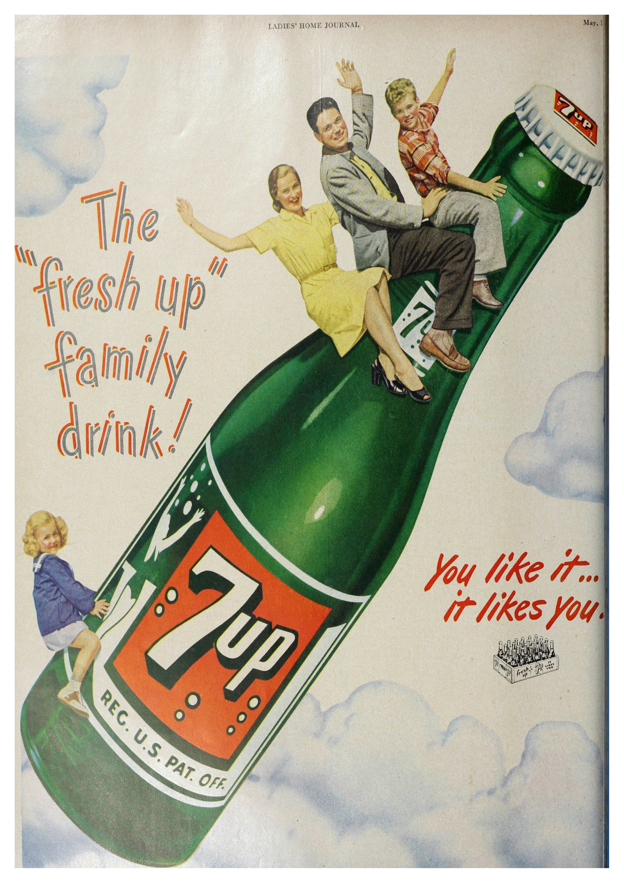 Reproduction Vintage Advertisement "7UP", Poster, Home Wall Art, Various Sizes Available