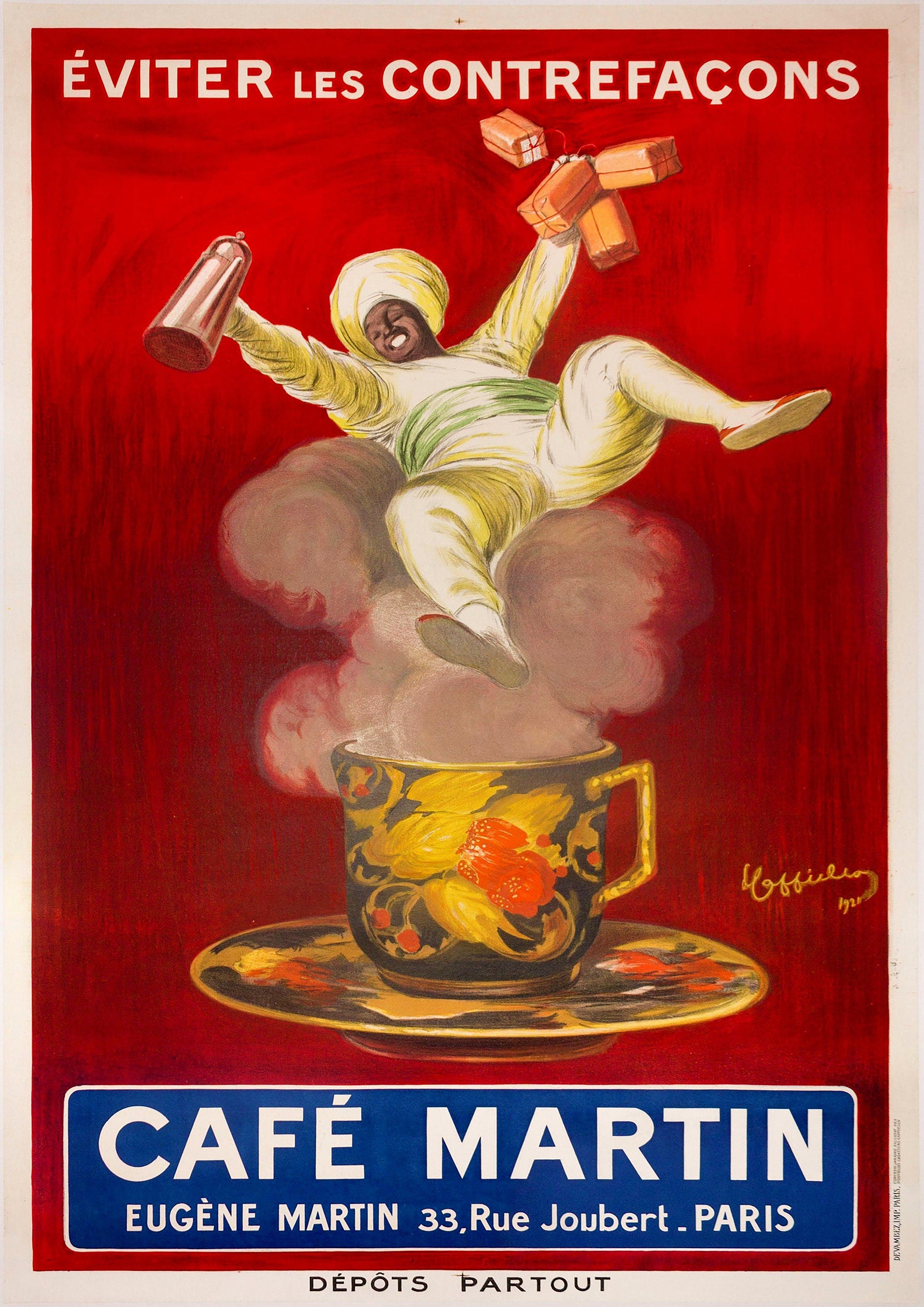 Reproduction Vintage Advertisement "Cafe Martin", Poster, Home Wall Art, Various Sizes Available