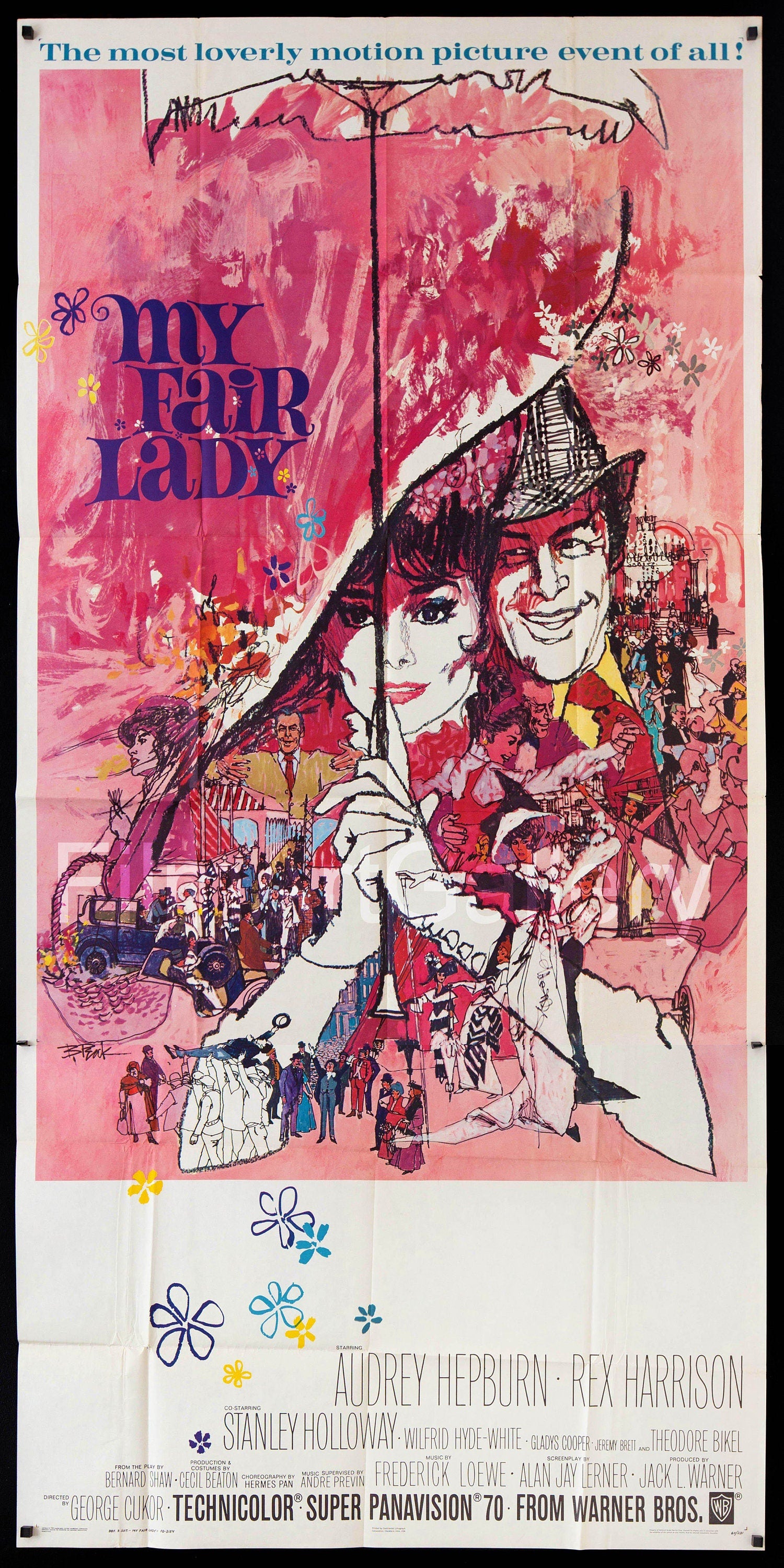 Reproduction Vintage Musicals "My Fair Lady", Poster, Home Wall Art, Size: 12" x 24"