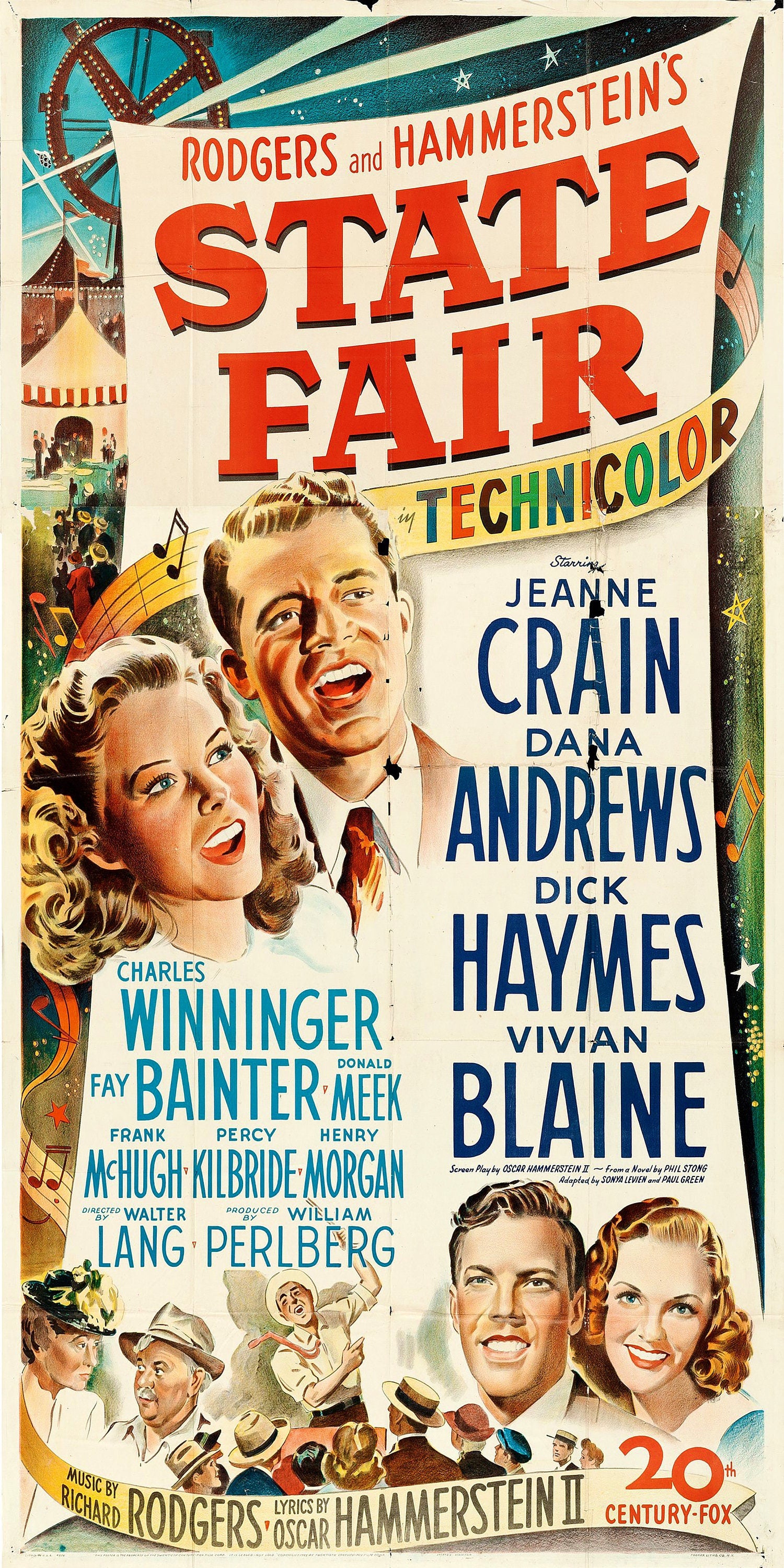 Reproduction Vintage Musicals "State Fair", Poster, Home Wall Art, Size: 12" x 24"