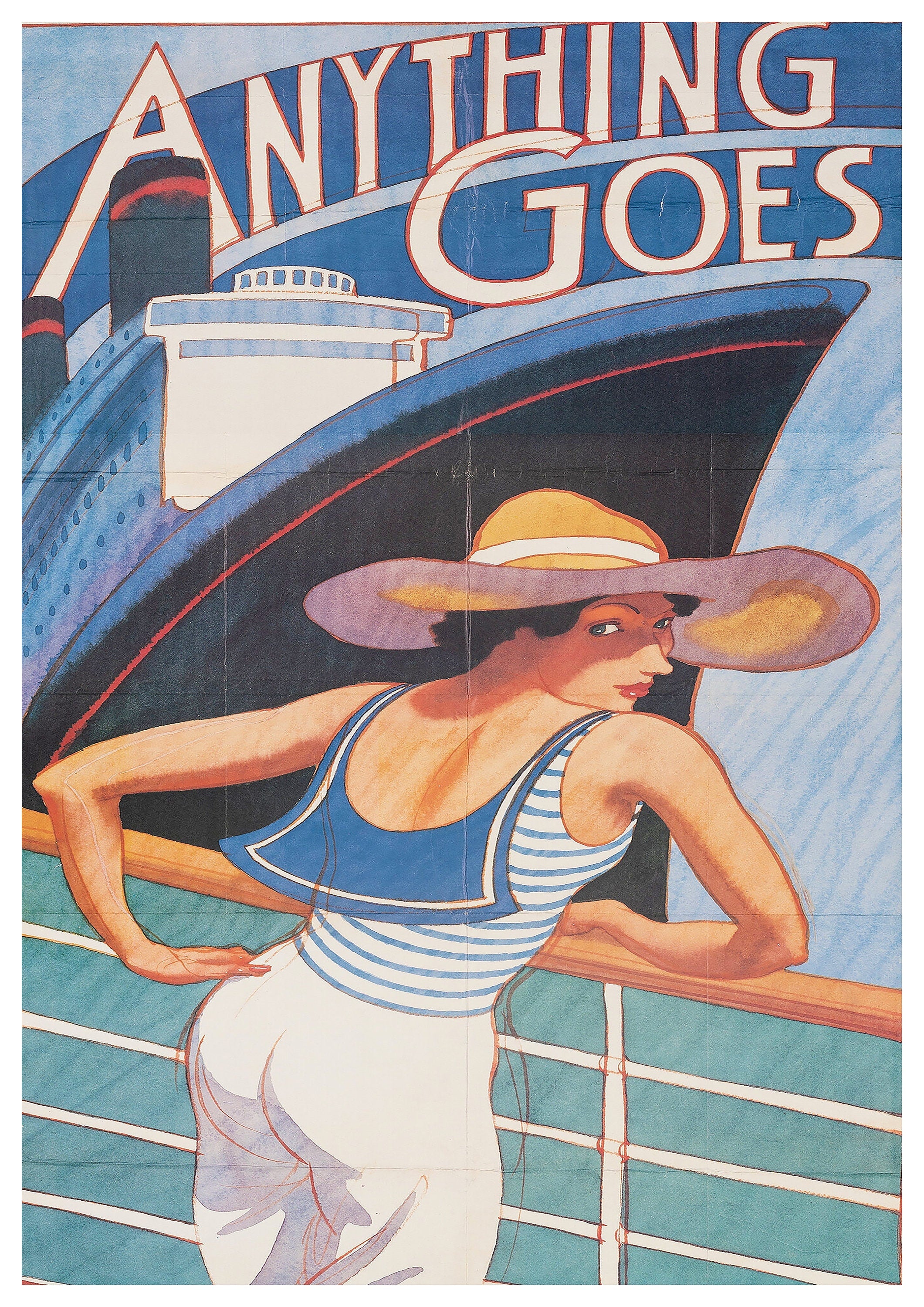 Reproduction Vintage Musical "Anything Goes", Poster, Home Wall Art, Various Sizes Available