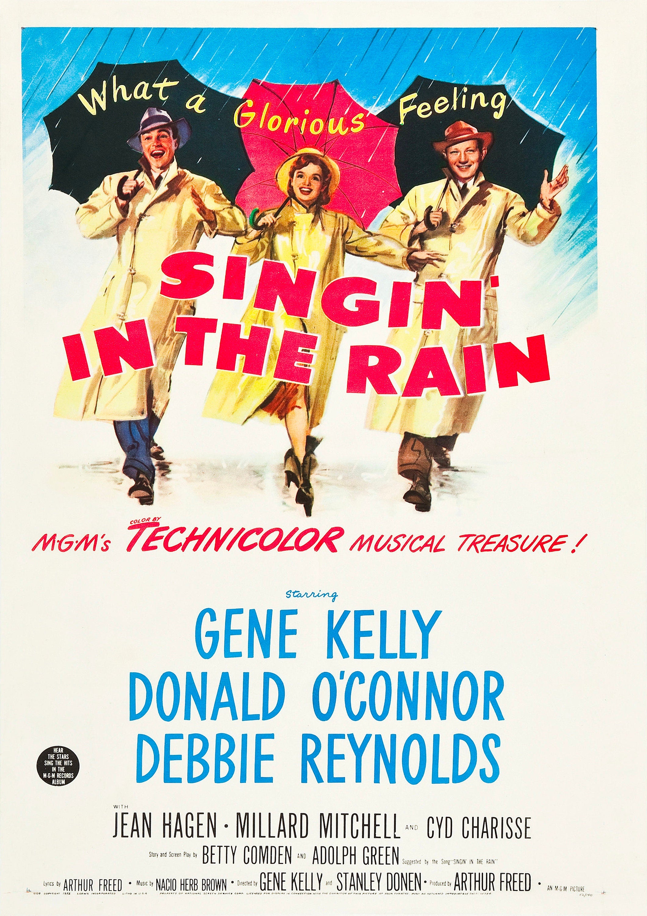 Reproduction Vintage "Singing' In The Rain", Poster, Home Wall Art, Various Sizes Available