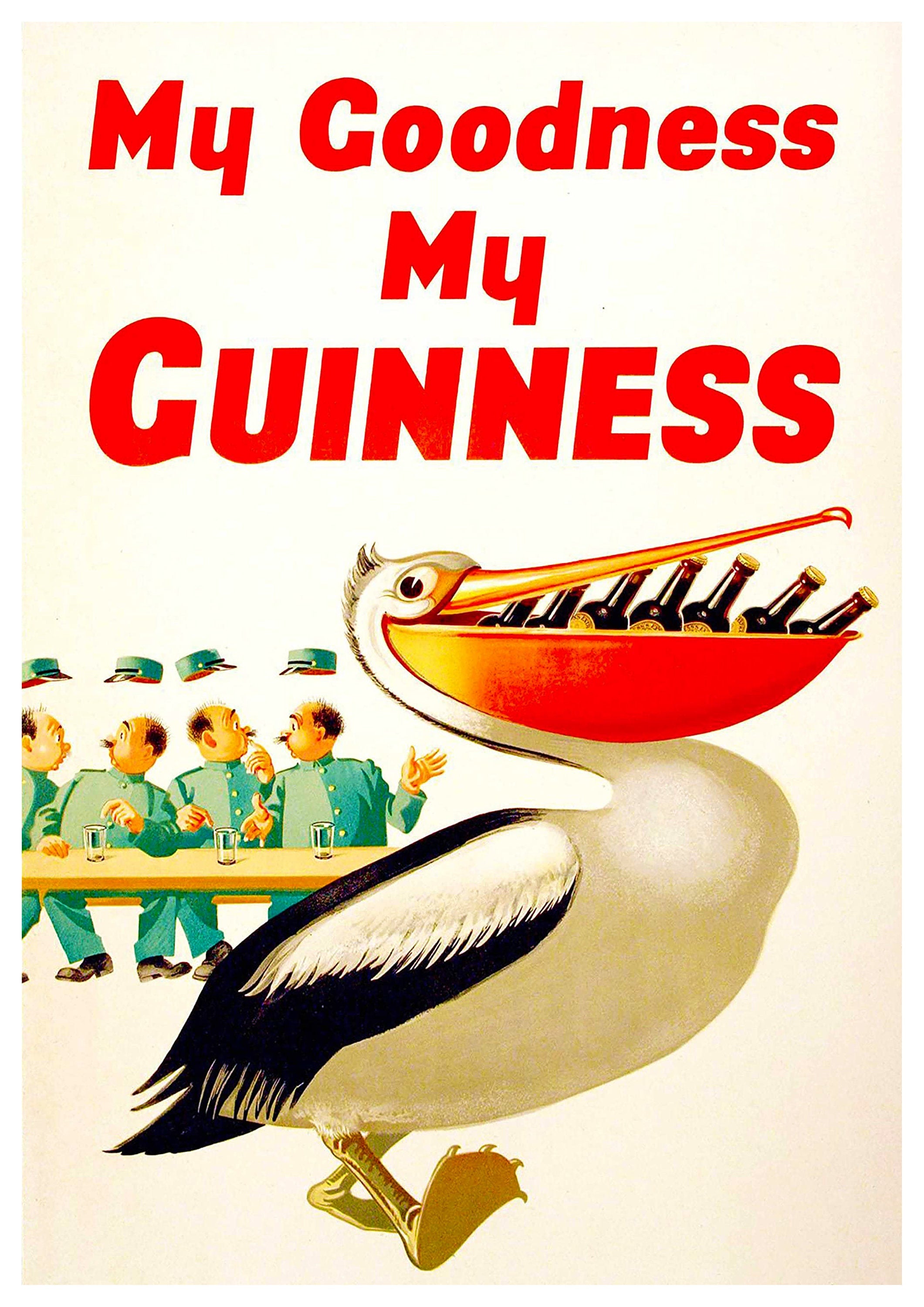 Reproduction Vintage Advertisement "Guinness - My Goodness", Poster, Home Wall Art, Various Sizes Available