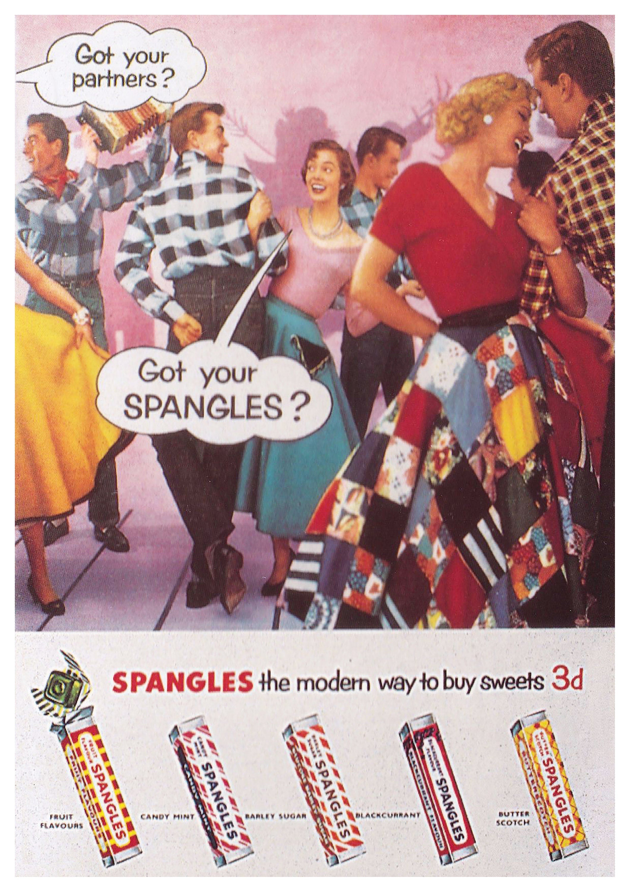 Reproduction Vintage Advertisement "Spangles" Poster", Poster, Home Wall Art, Various Sizes Available