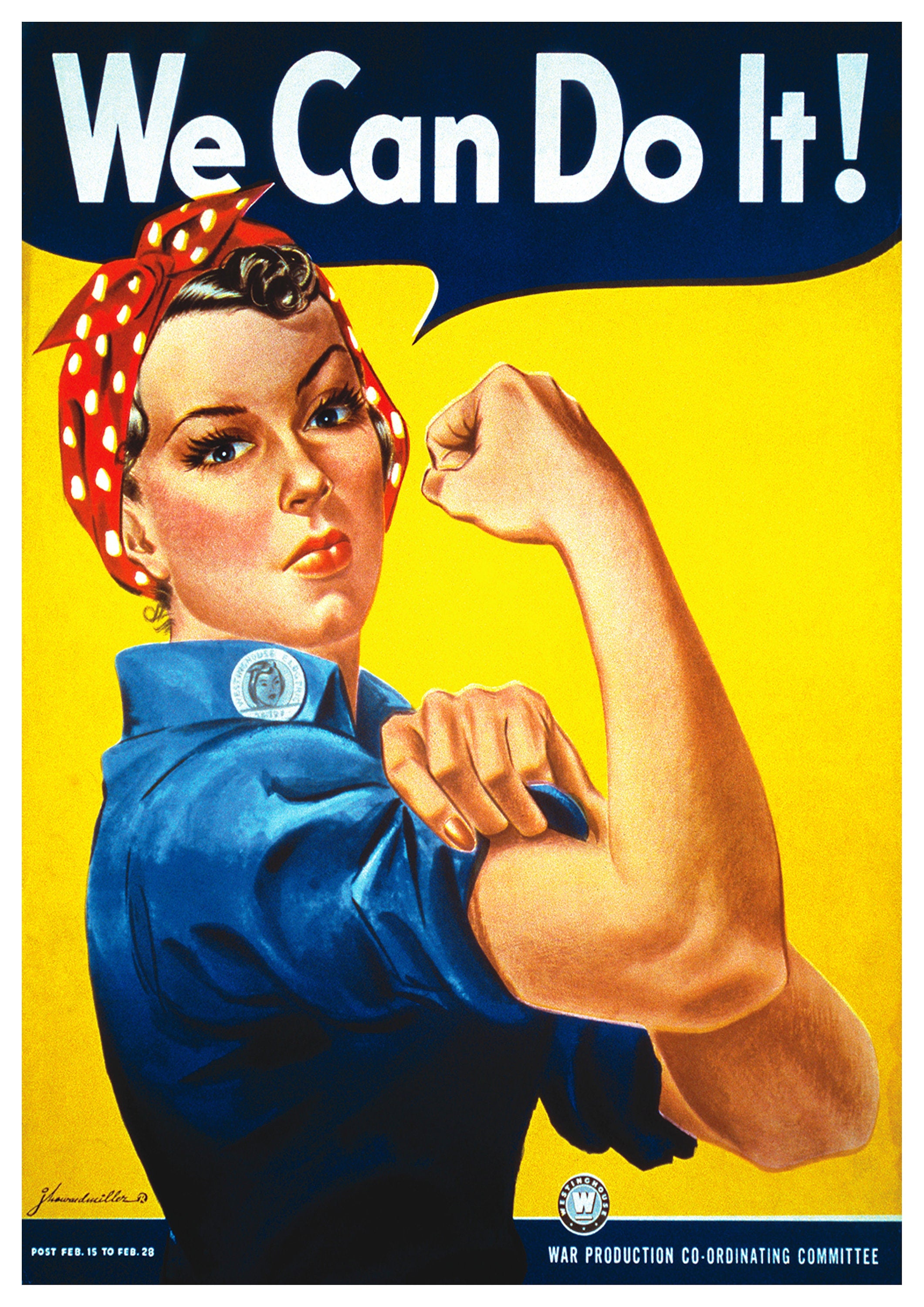 Reproduction Vintage Fine Art "We Can Do It", Poster, Home Wall Art, Various Sizes Available