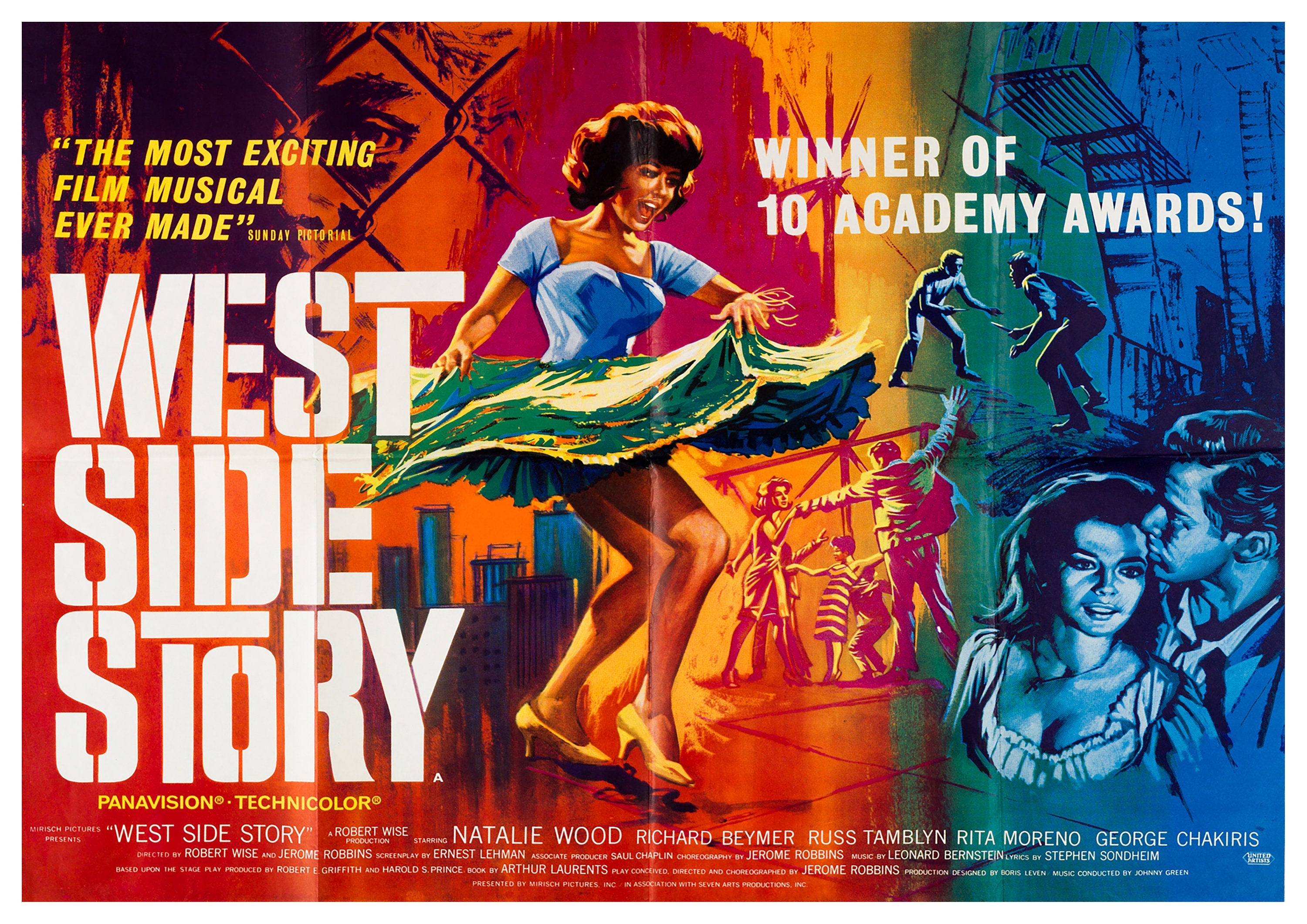 Reproduction Vintage "West Side Story", Poster, Home Wall Art, Various Sizes Available