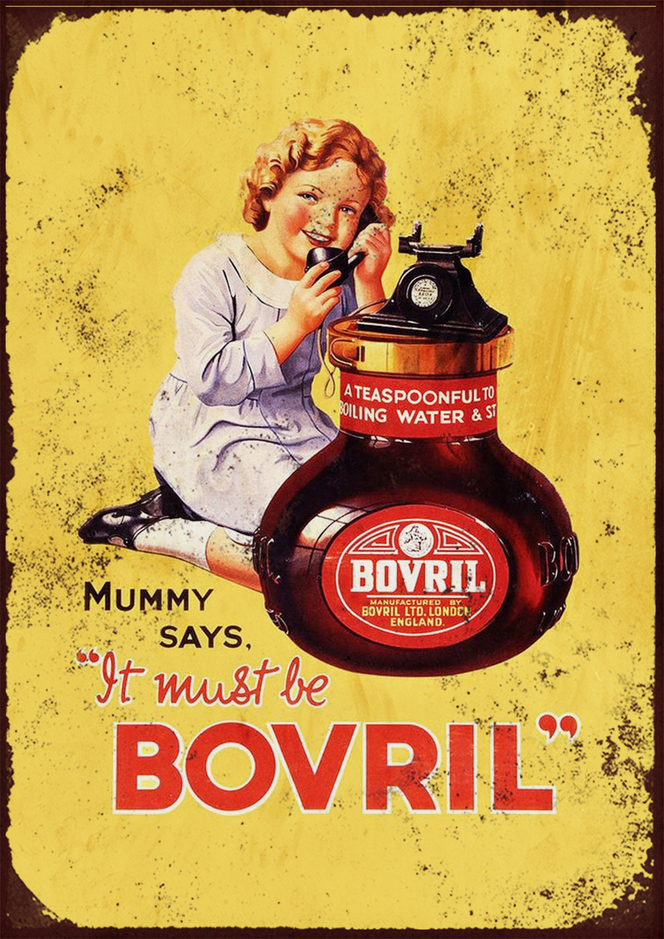 Reproduction Vintage Advertisement "Bovril" Poster", Poster, Home Wall Art, Various Sizes Available
