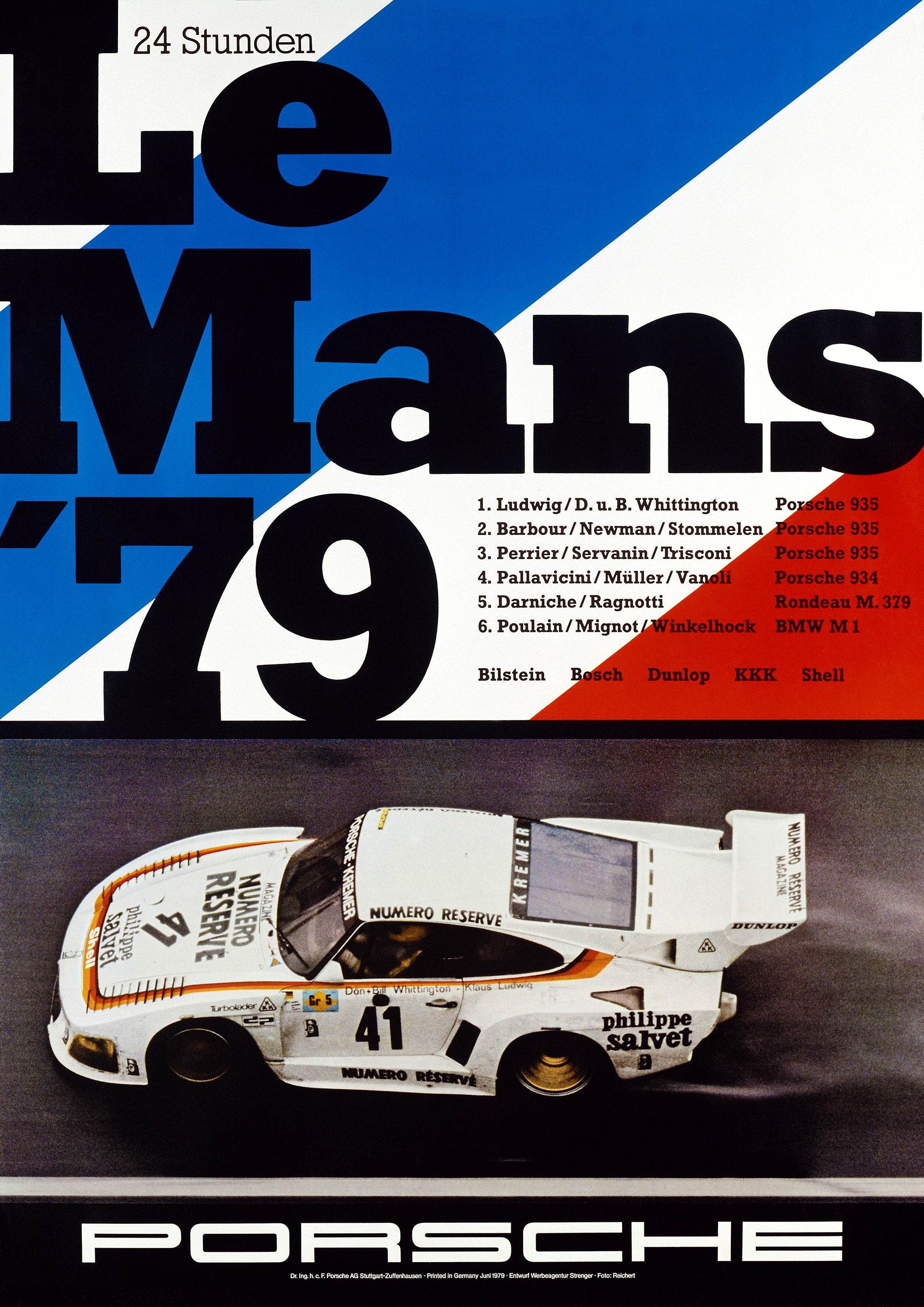 Reproduction Vintage Motor Racing Poster "Le Mans 1979", Home Wall Art, Various Sizes Available