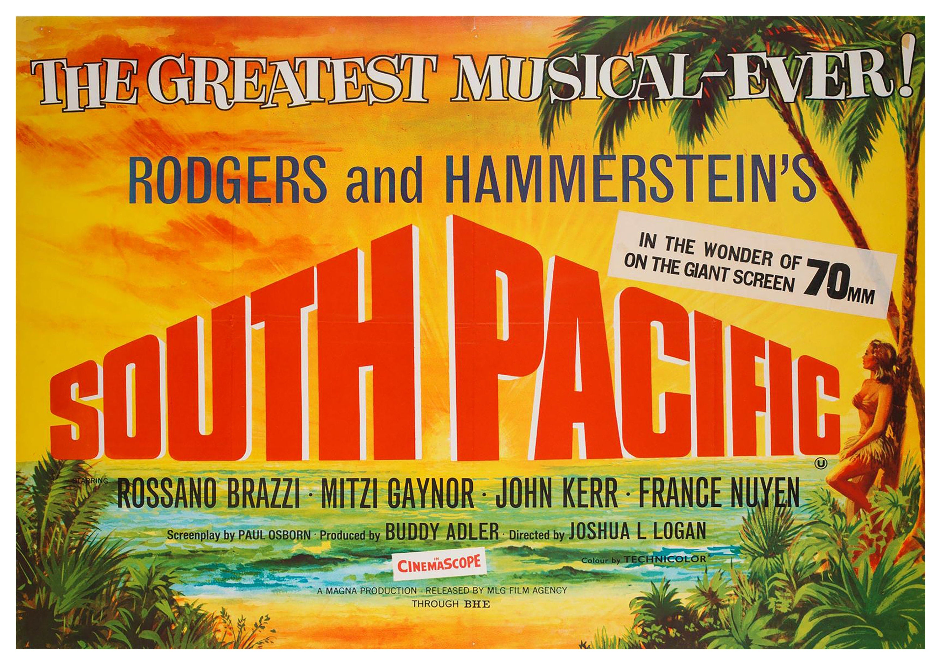 Reproduction Vintage Musical "South Pacific", Poster, Home Wall Art, Various Sizes Available