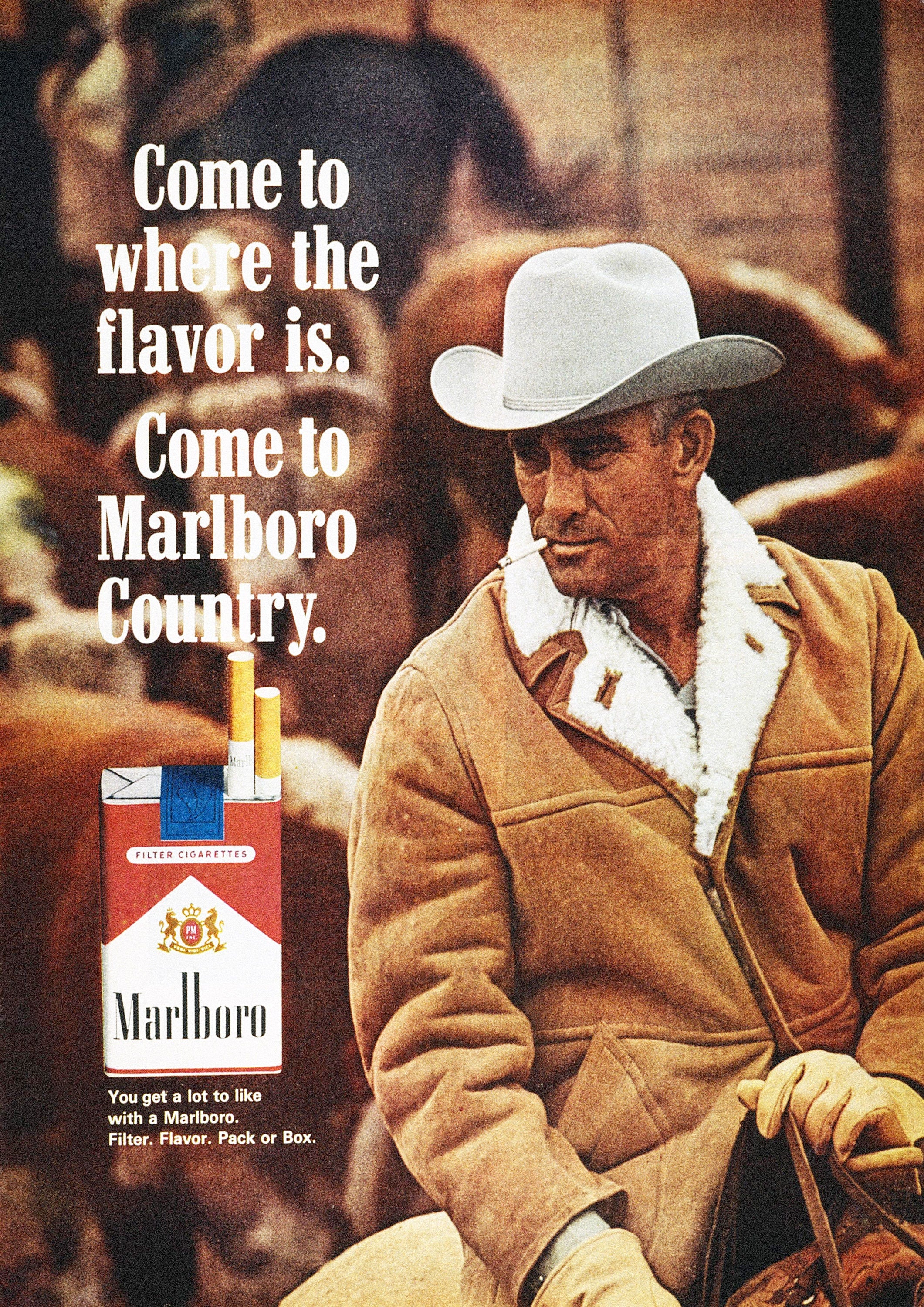 Reproduction Vintage "Marlboro Man" Cigarette Poster, Home Wall Art, Various Sizes Available