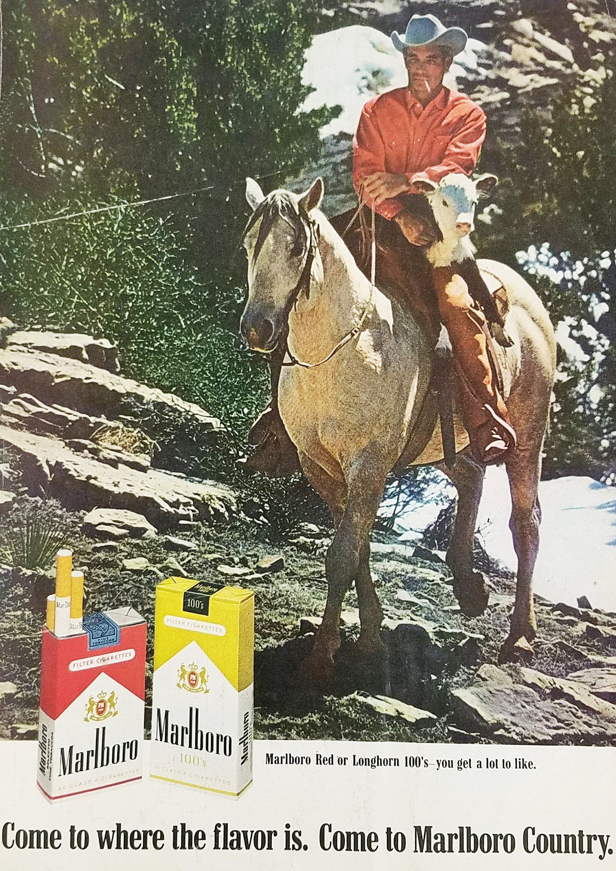 Reproduction Vintage "Marlboro Man - 1969" Cigarette Poster, Home Wall Art, Various Sizes Available