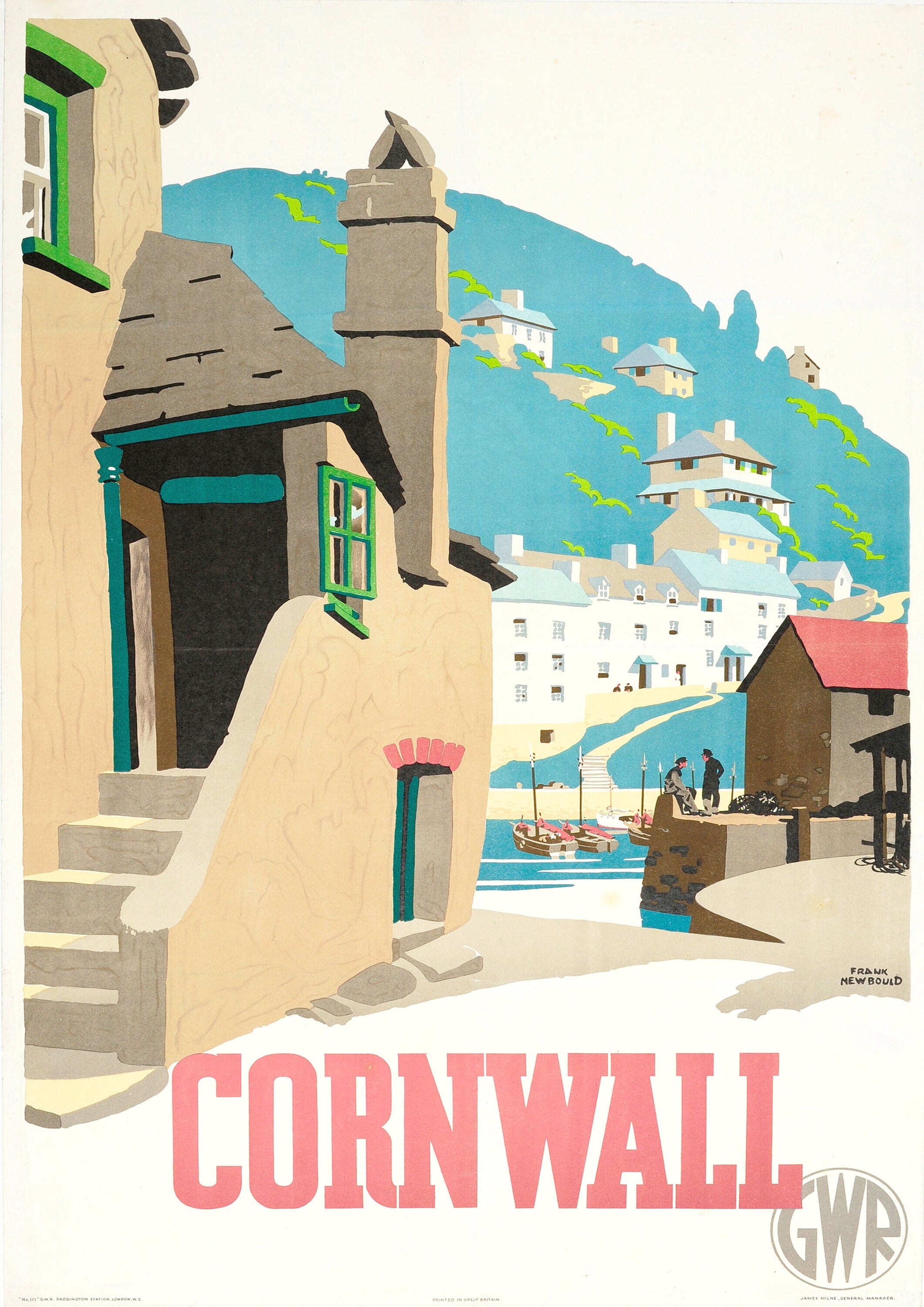 Reproduction Vintage "Cornwall" Travel Poster, Home Wall Art, Various Sizes Available