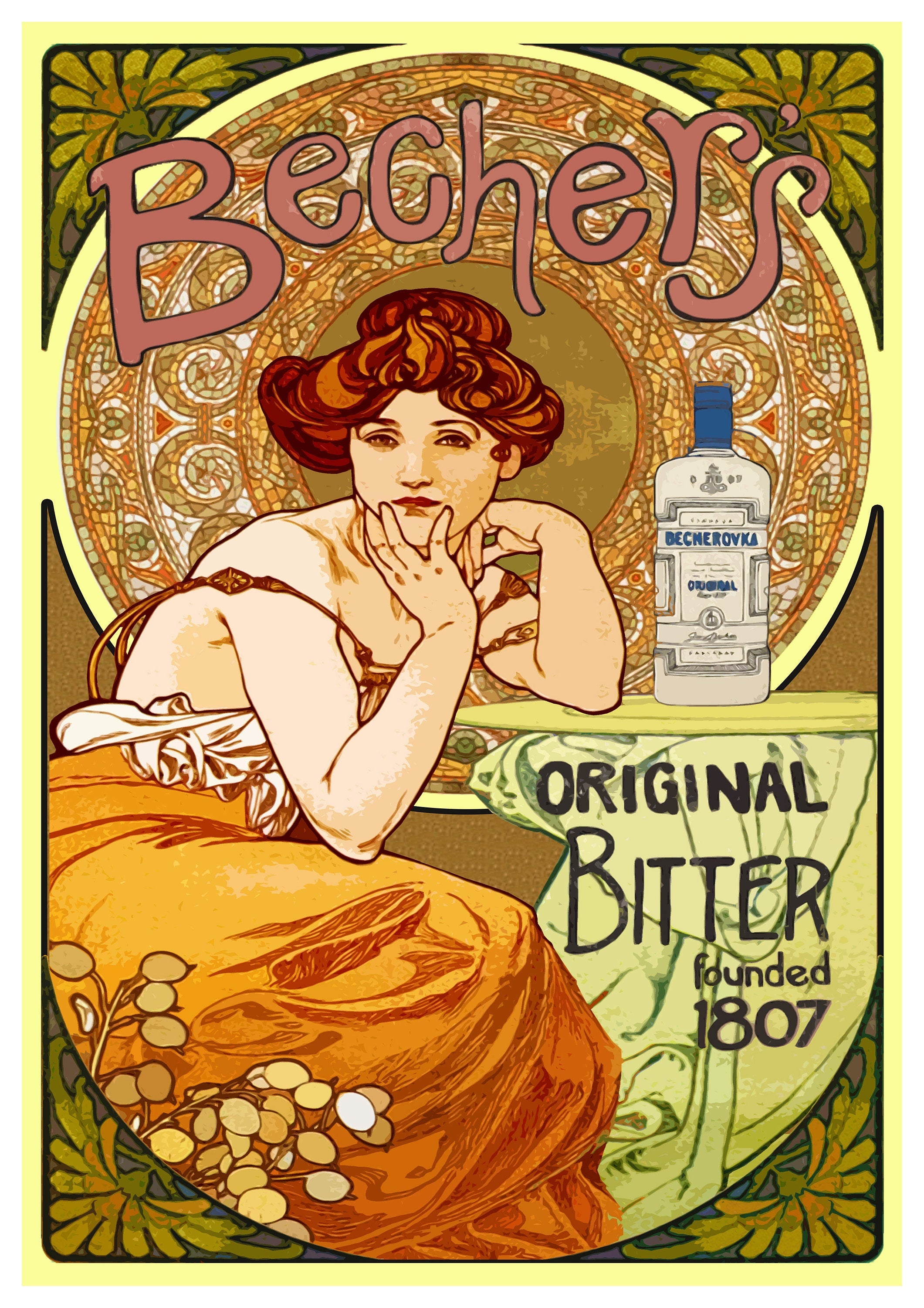 Reproduction Vintage "Bechers Original Bitter" Alcohol Poster, Home Wall Art, Various Sizes Available