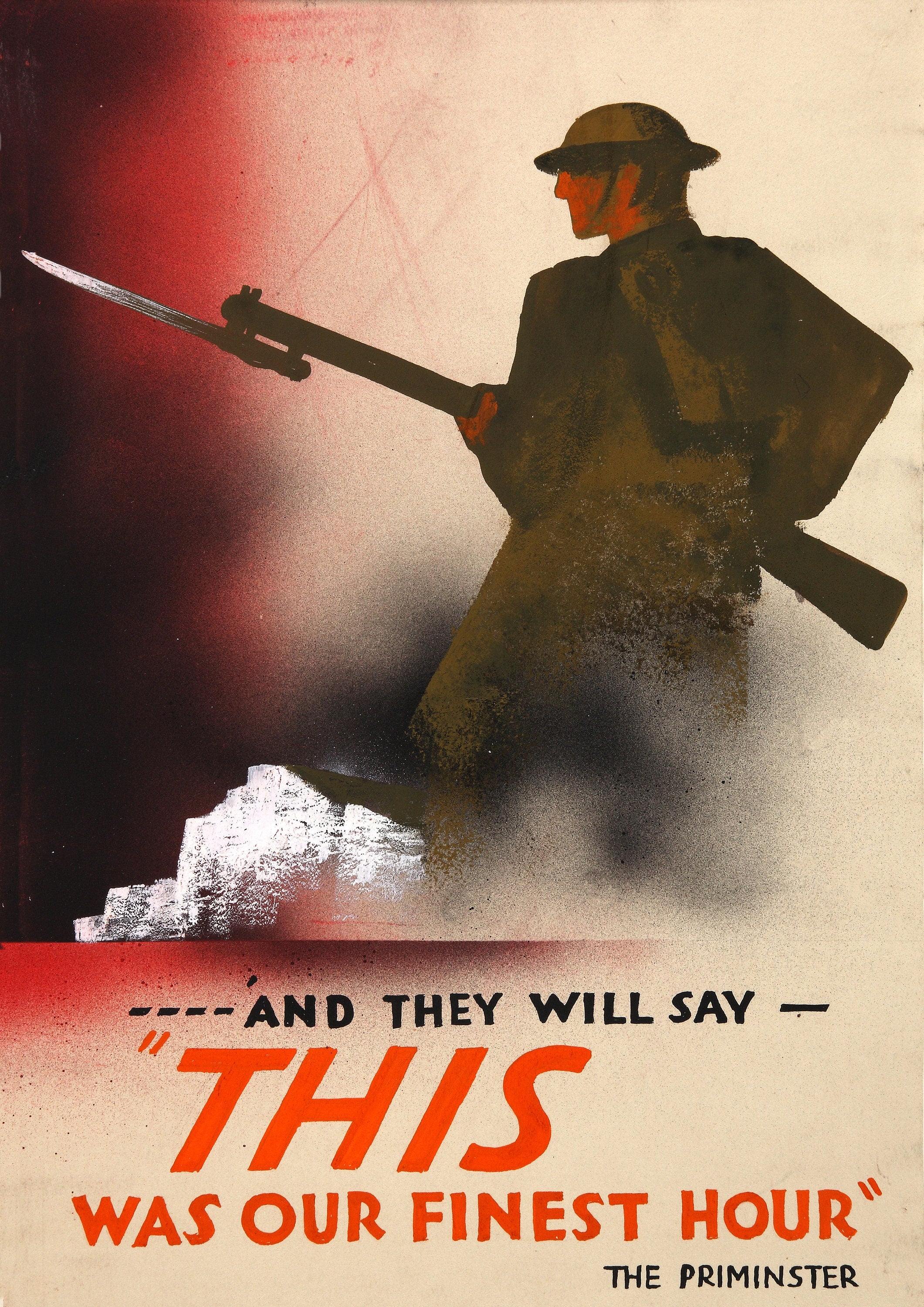 Reproduction Vintage "This Was Our Finest Hour" World War 2 Poster, Home Wall Art, Various Sizes Available