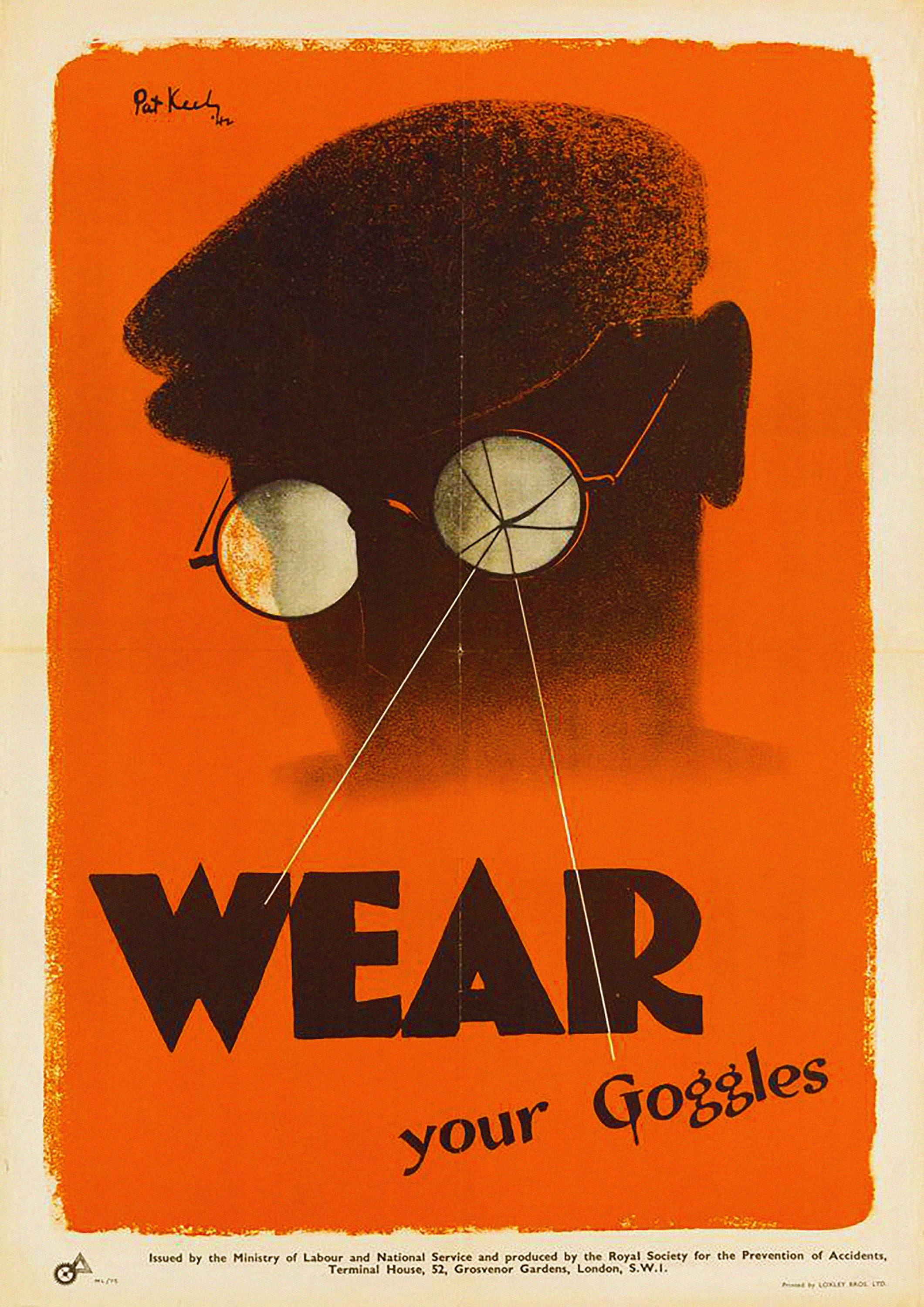 Reproduction Vintage "Wear Your Goggles" World War 2 Poster, Home Wall Art, Various Sizes Available