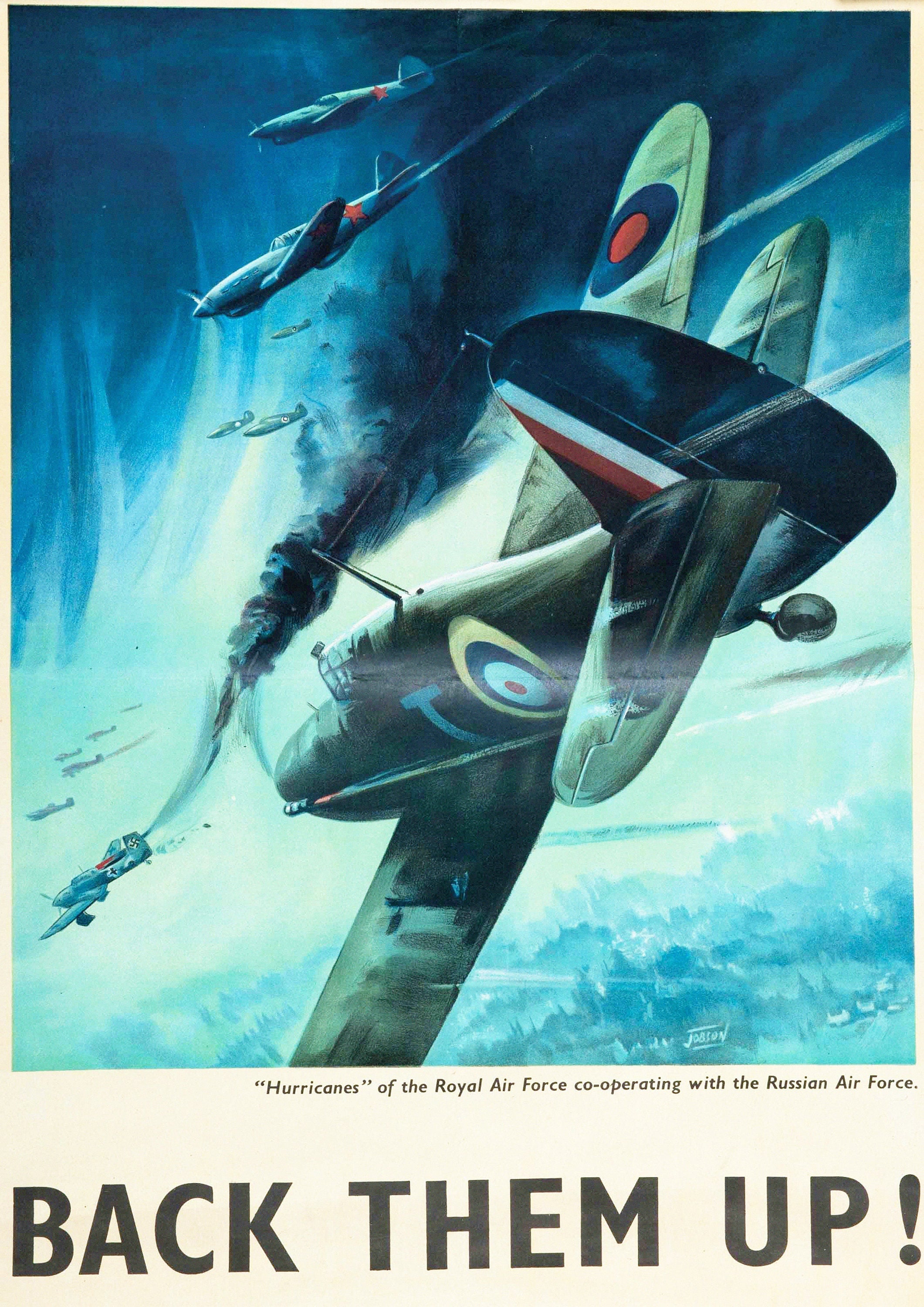 Reproduction Vintage "Hurricanes" World War 2 Poster, Home Wall Art, Various Sizes Available
