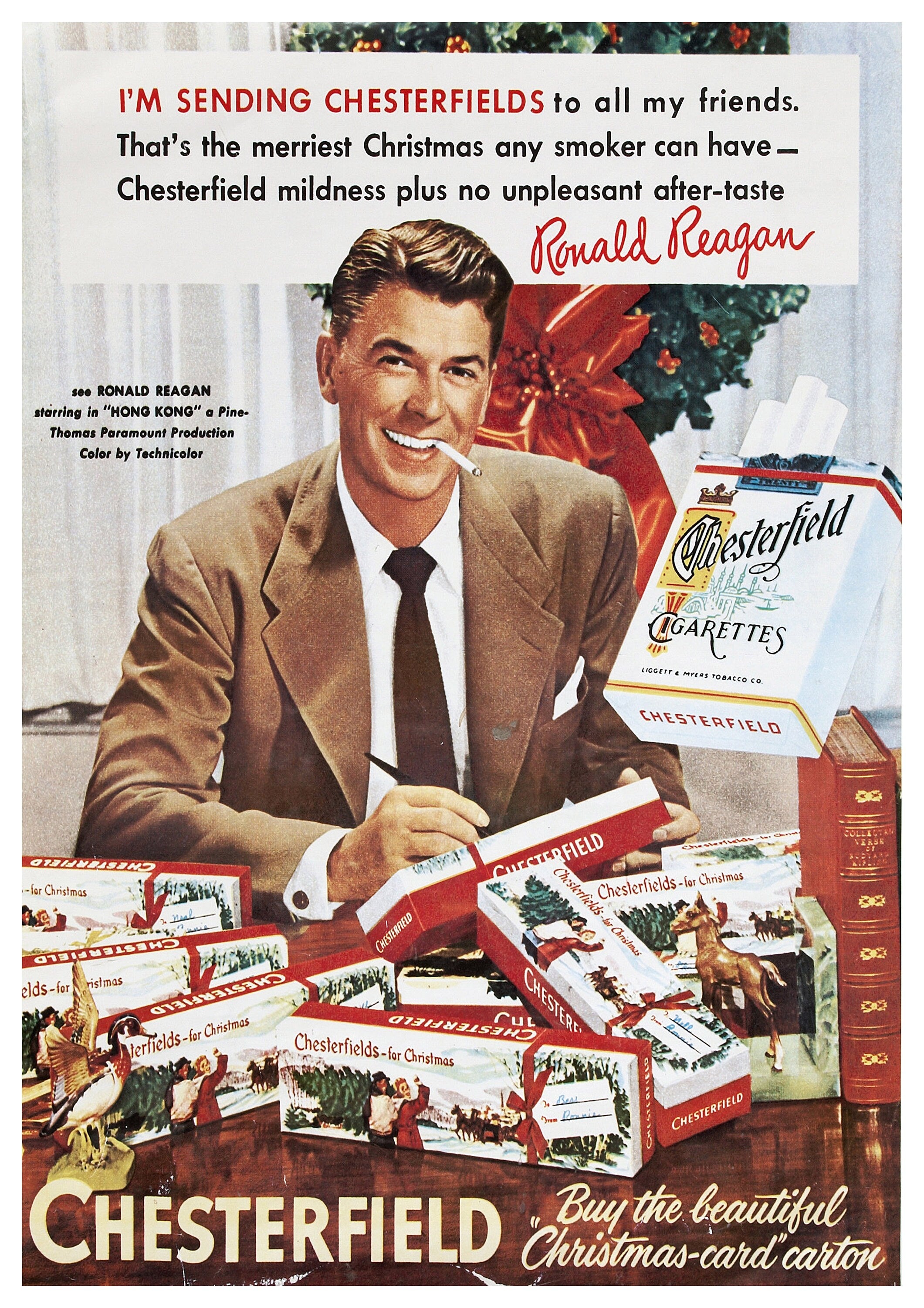 Reproduction Vintage "Chesterfield" Cigarette Poster, Home Wall Art, Various Sizes Available