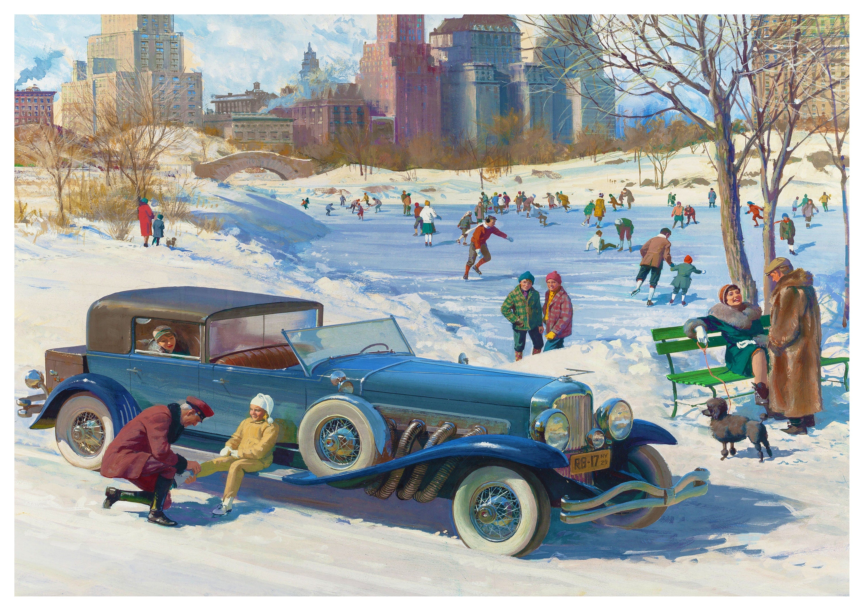 Reproduction Vintage "Luxury Cars" Fine Art Poster, Home Wall Art, Various Sizes Available