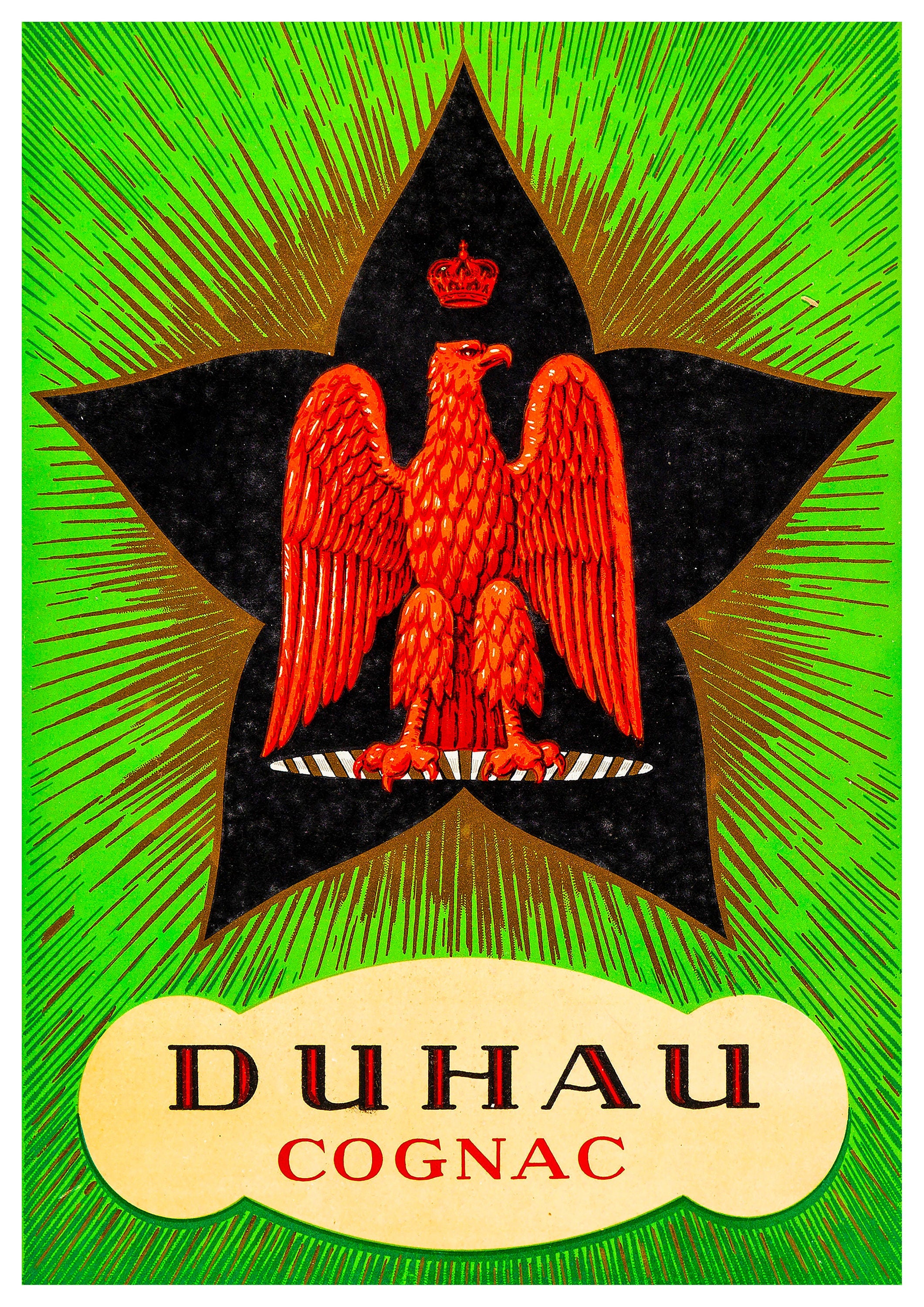 Reproduction Vintage "Duhau Cognac" Alcohol Poster, Home Wall Art, Various Sizes Available