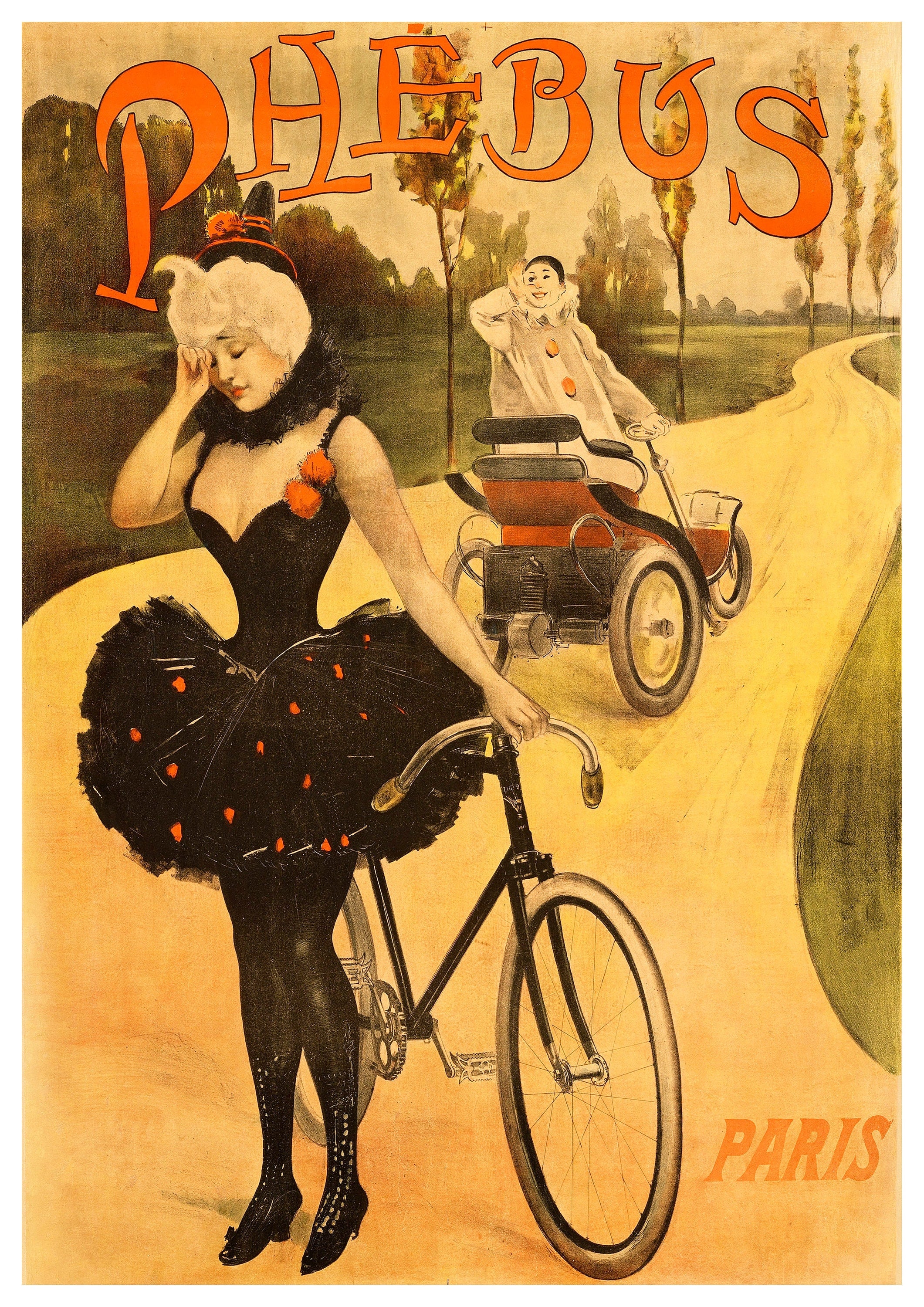 Reproduction Vintage Advertisement "Phebus Vehicles" Poster, Home Wall Art, Various Sizes Available
