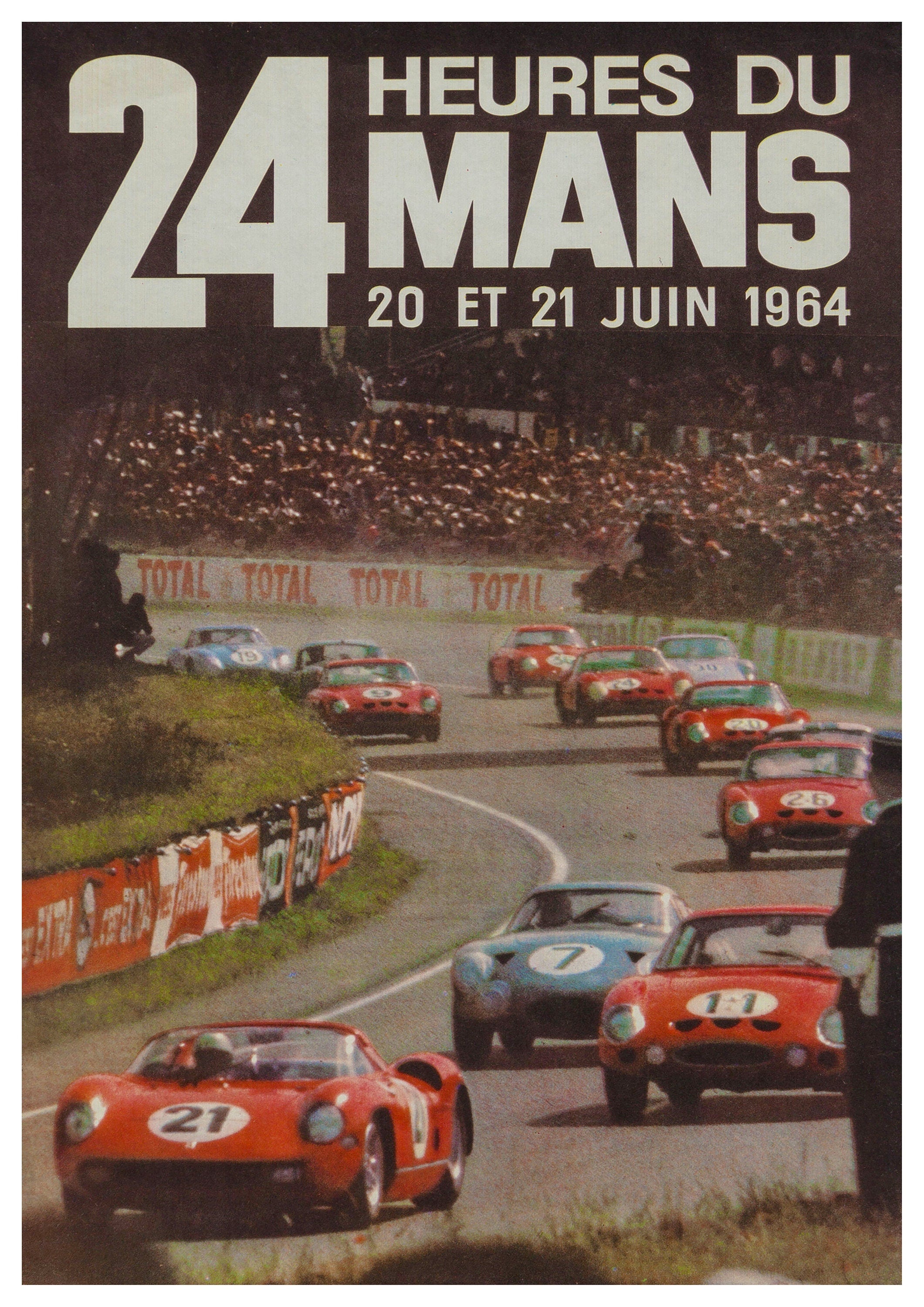 Reproduction Vintage Motor Racing Poster "Le Mans 1964", Home Wall Art, Various Sizes Available