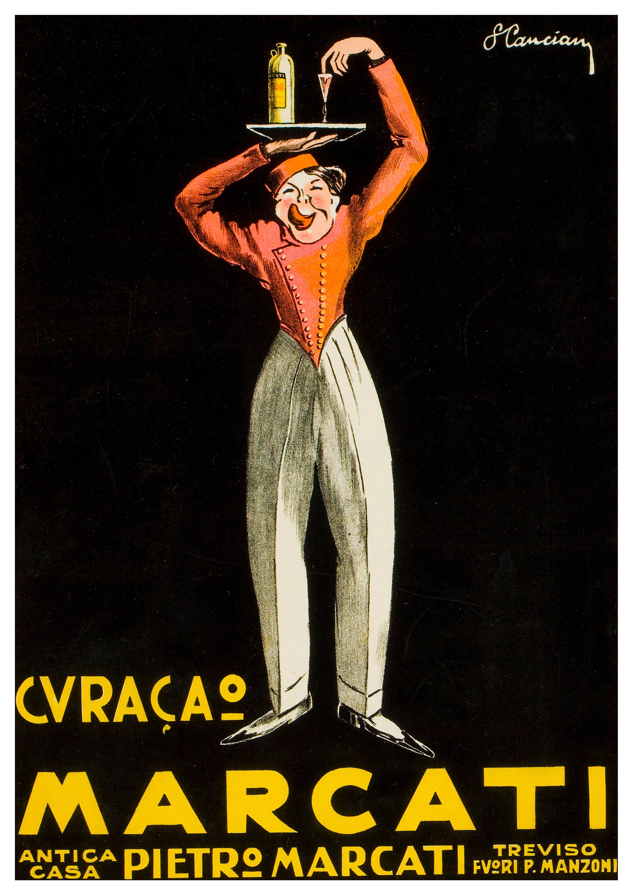 Reproduction Vintage "Marcati" Alcohol Poster, Home Wall Art, Various Sizes Available