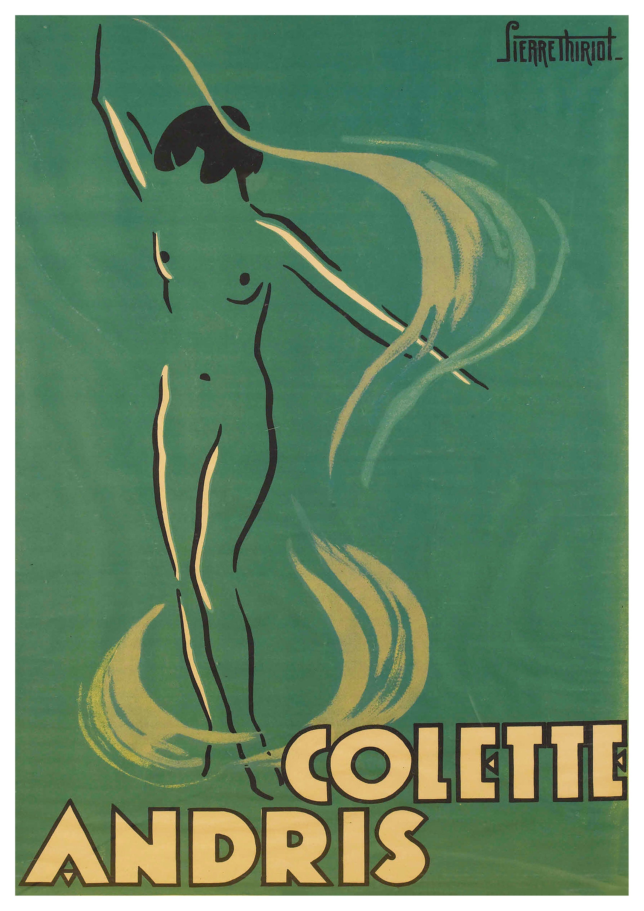 Reproduction Vintage "Colette Andris" Fine Art Poster, Home Wall Art, Various Sizes Available