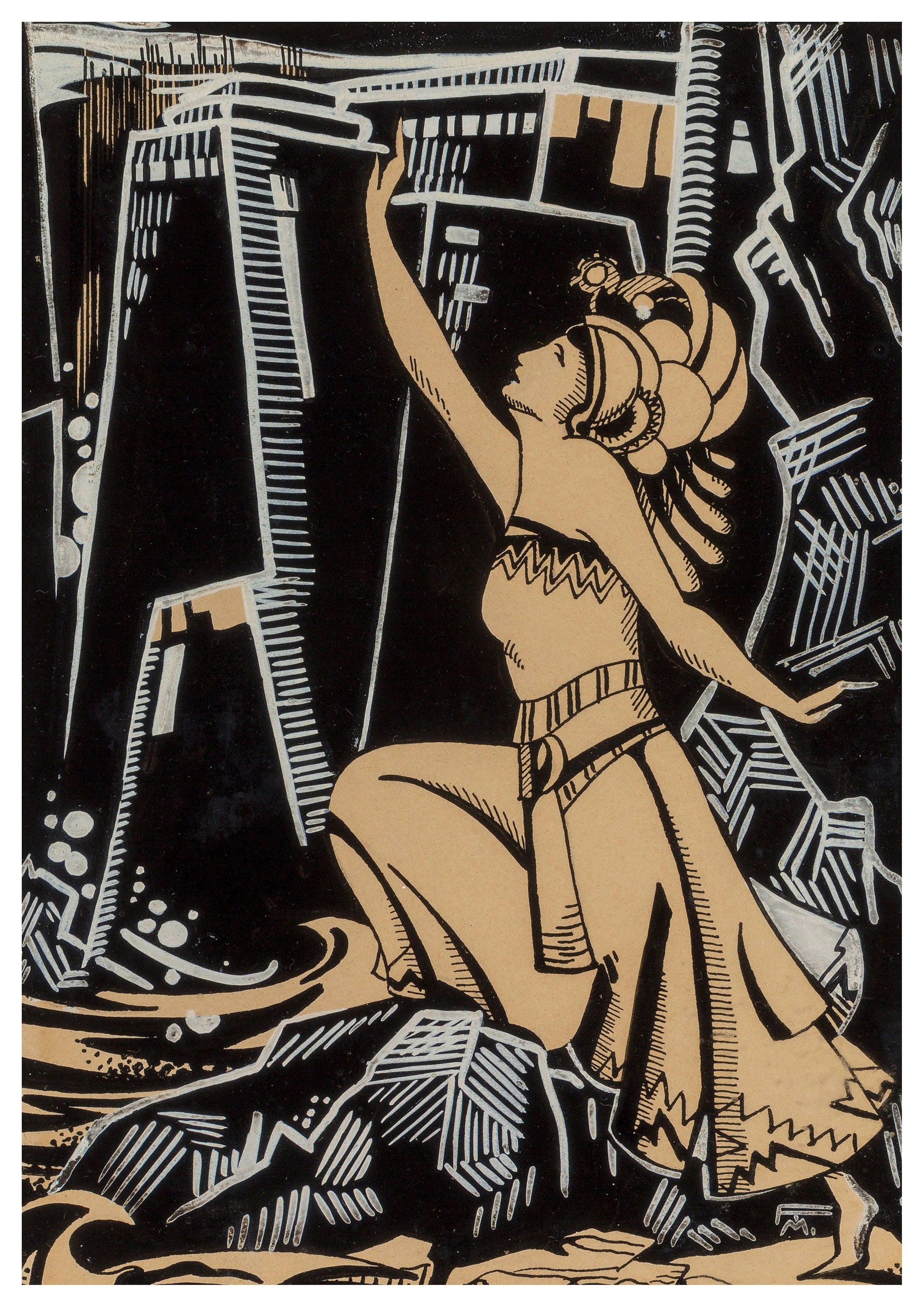 Reproduction Vintage "Female Figure" Fine Art Poster, Home Wall Art, Various Sizes Available