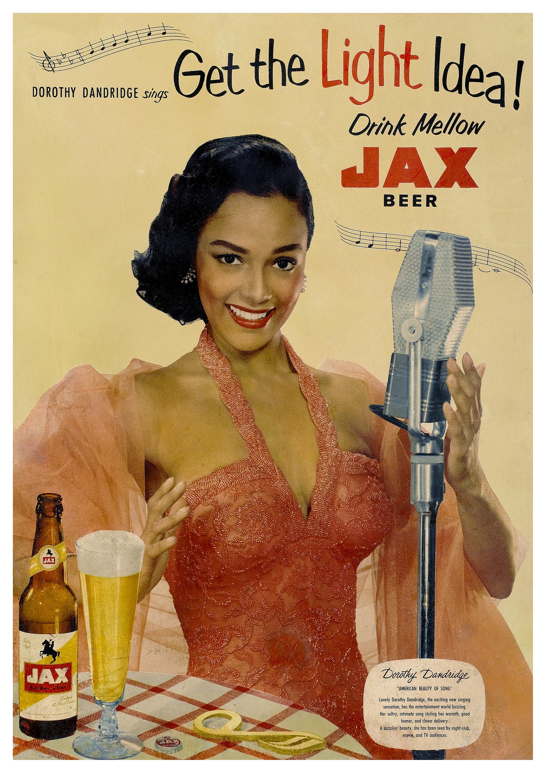 Reproduction Vintage Advertisement "Jax Beer" Poster, Home Wall Art, Various Sizes Available