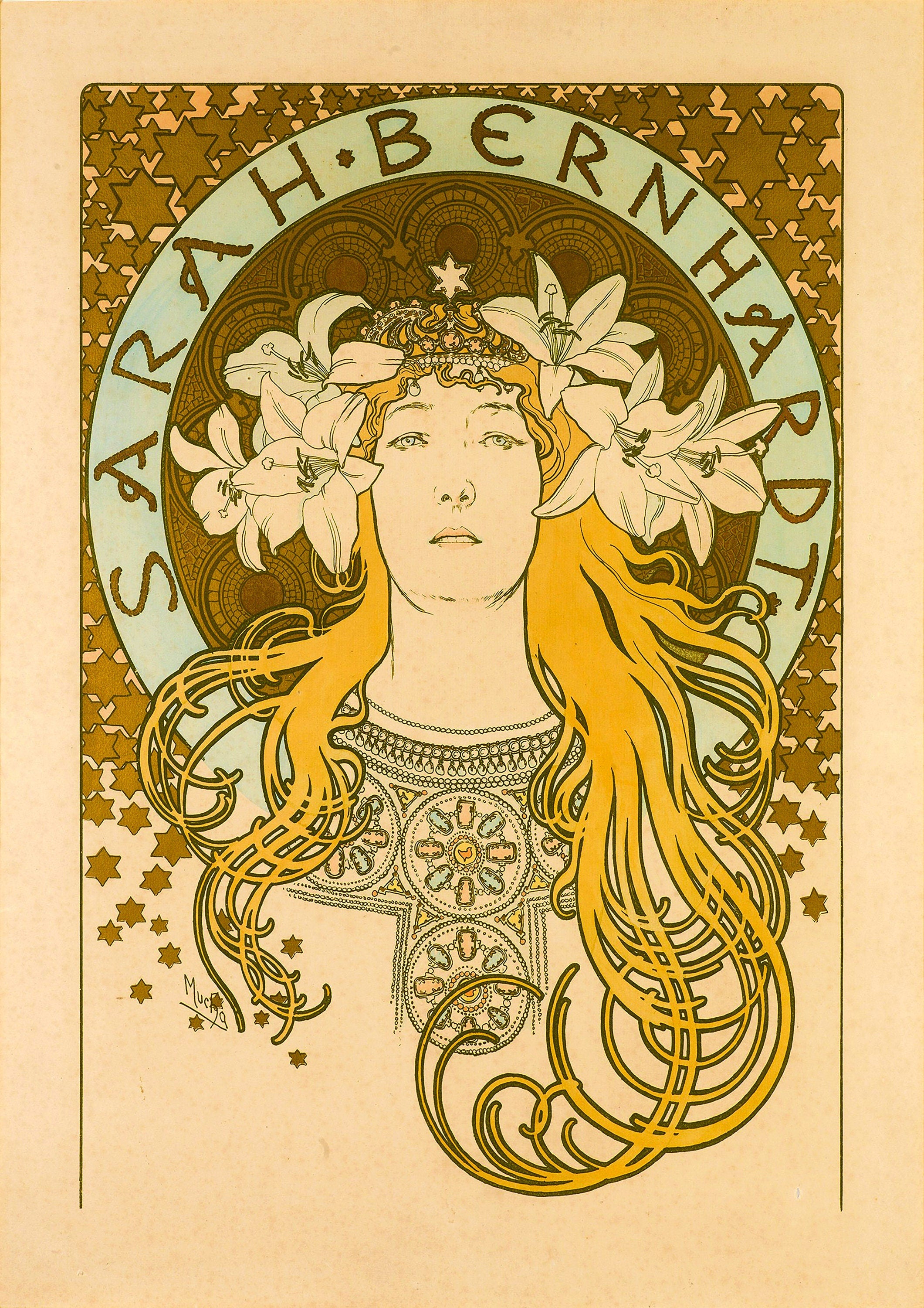 Reproduction Vintage "Sarah Bernhardt" Fine Art Poster, Home Wall Art, Various Sizes Available