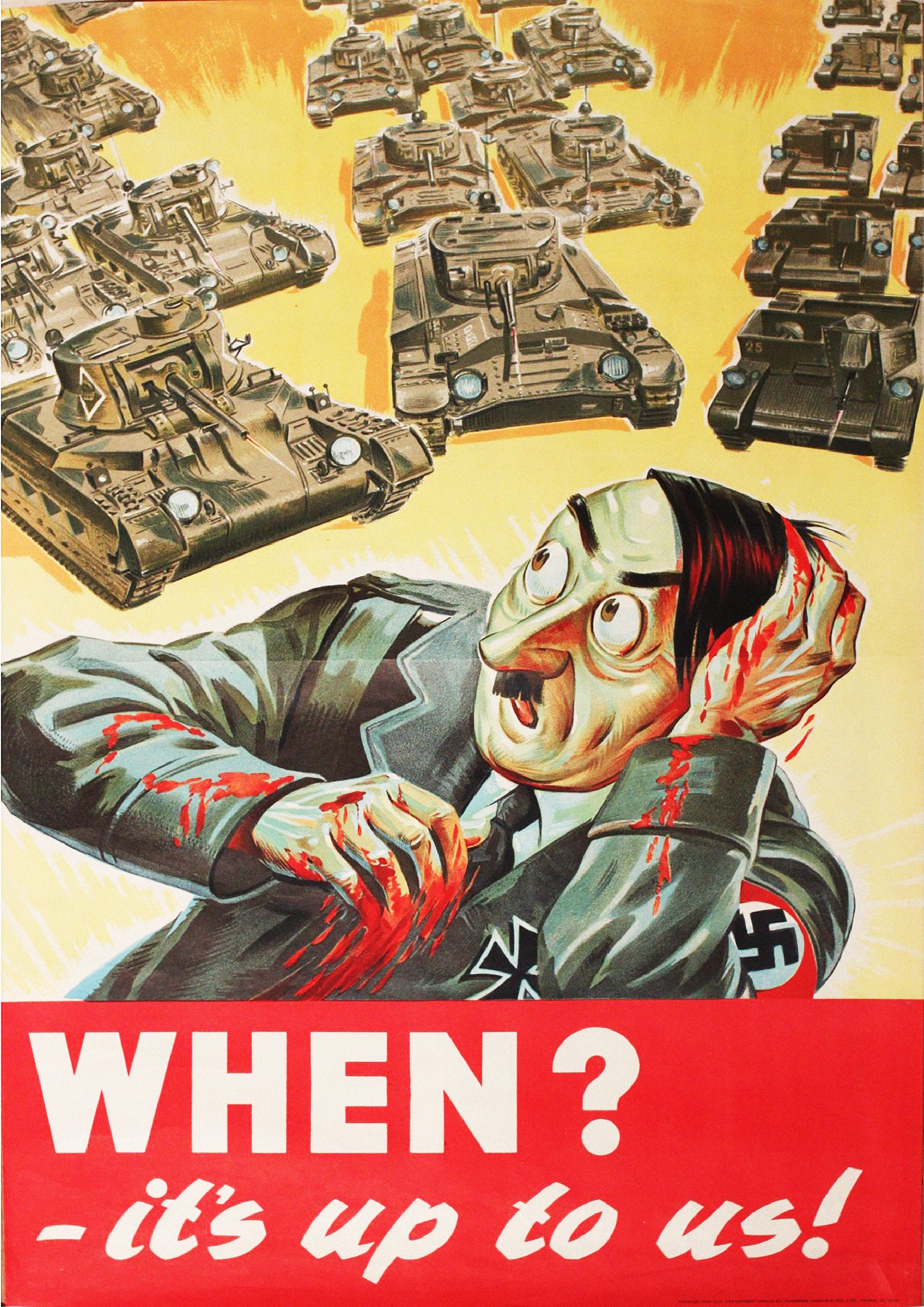 Reproduction Vintage "When? - It's Up To Us!" World War 2 Poster, Home Wall Art, Various Sizes Available