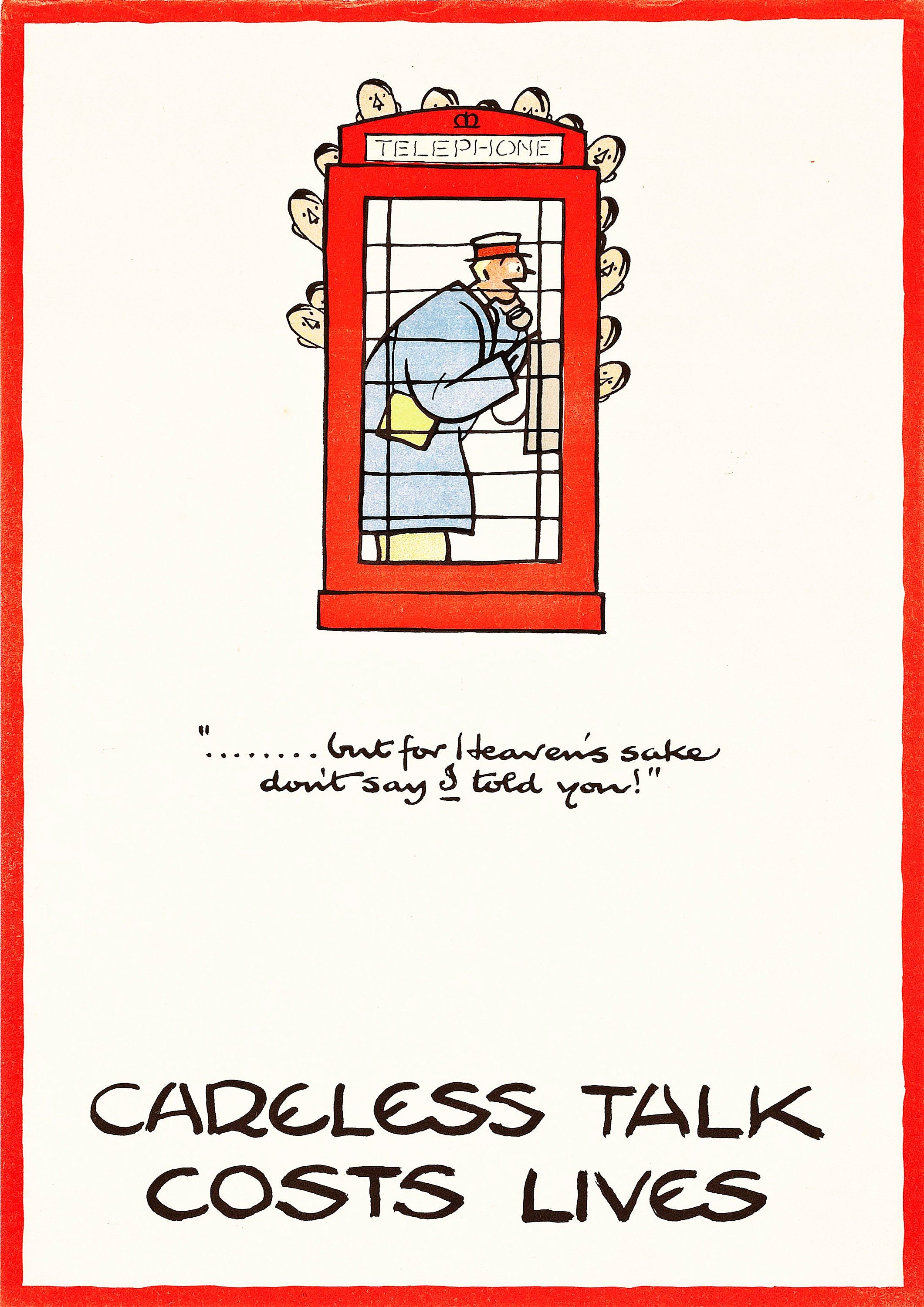 Reproduction Vintage "Careless Talk" World War 2 Poster, Home Wall Art, Various Sizes Available