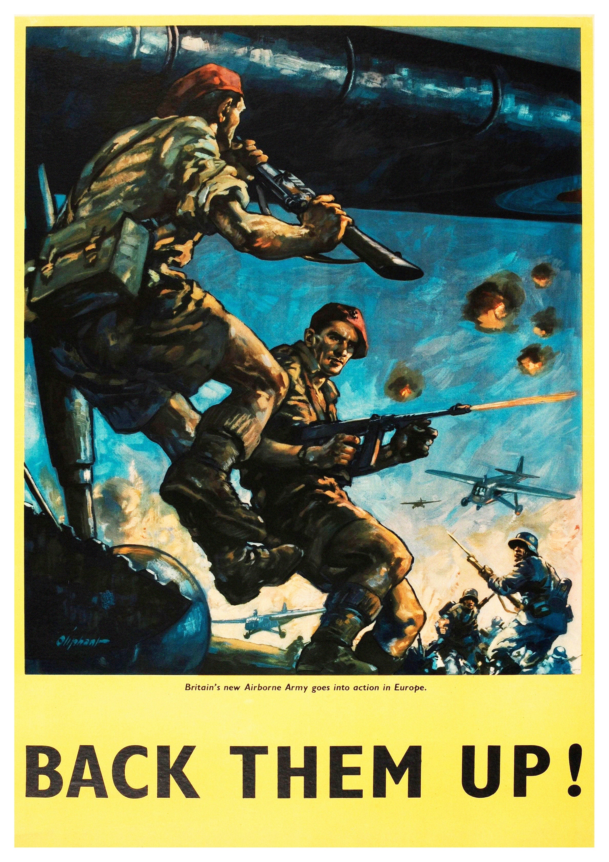 Reproduction Vintage "Airborne Army" World War 2 Poster, Home Wall Art, Various Sizes Available